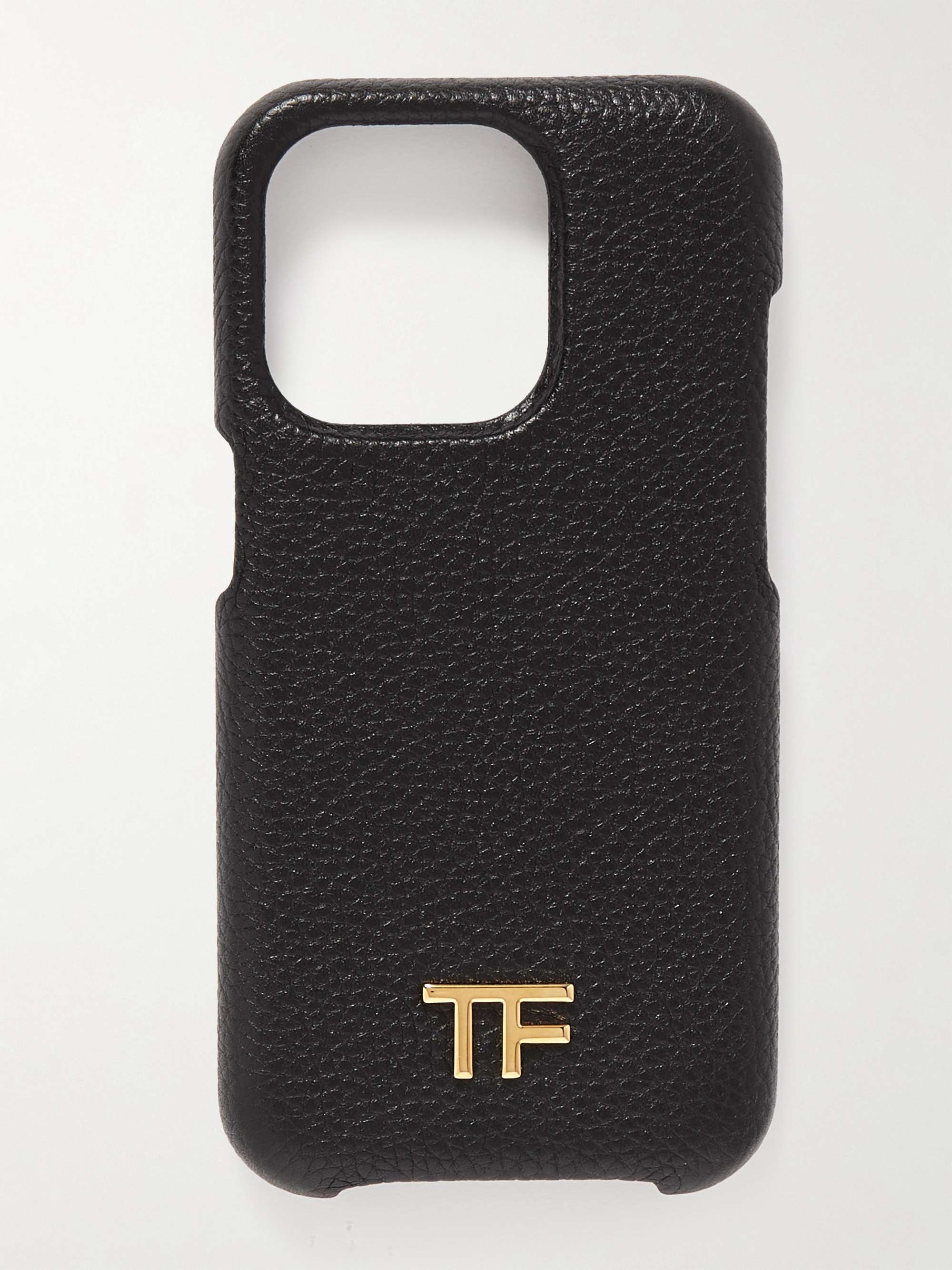 TOM FORD Logo-Embellished Full-Grain Leather iPhone 12 Pro Case for Men