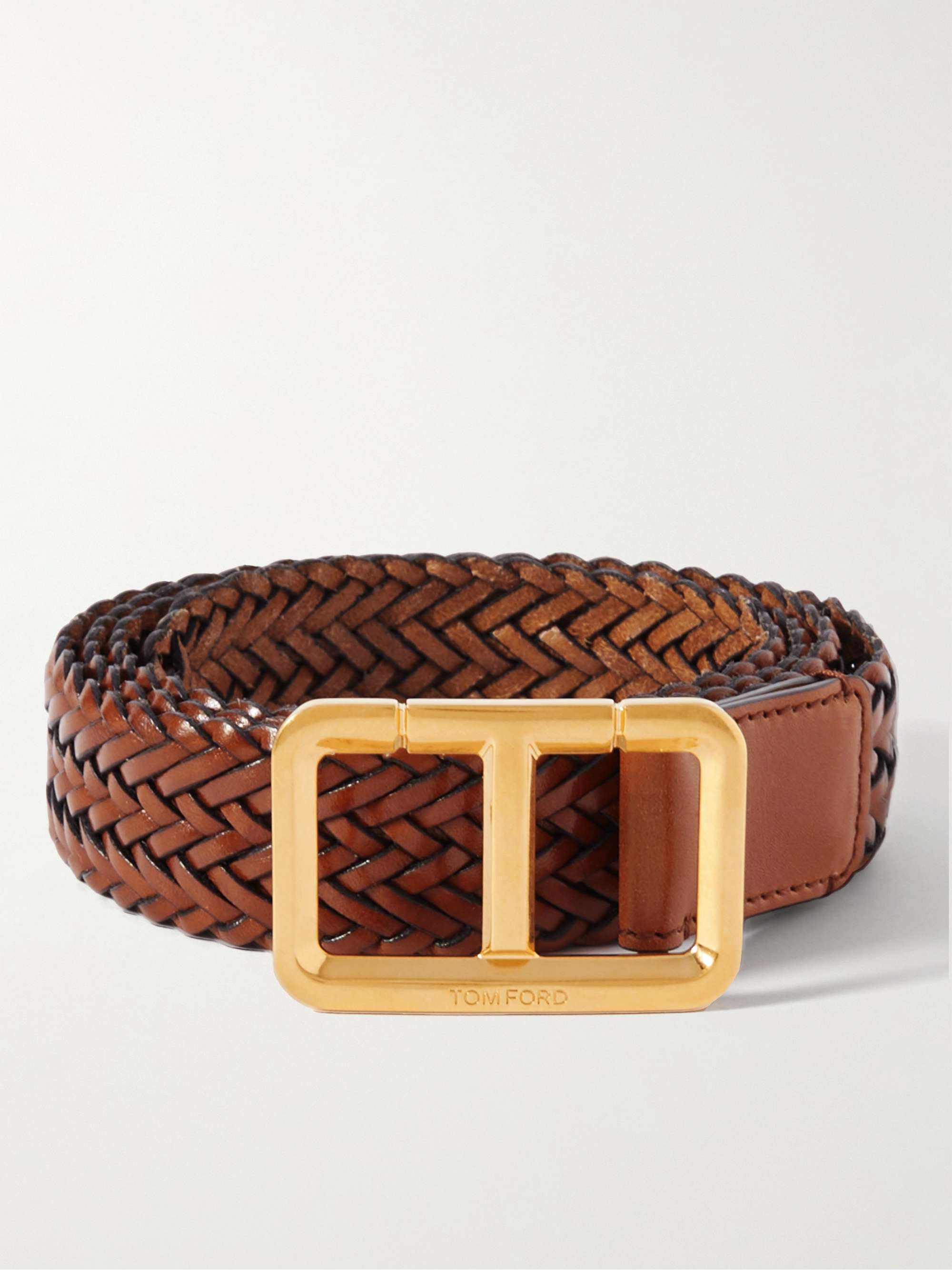 3cm Woven Leather Belt