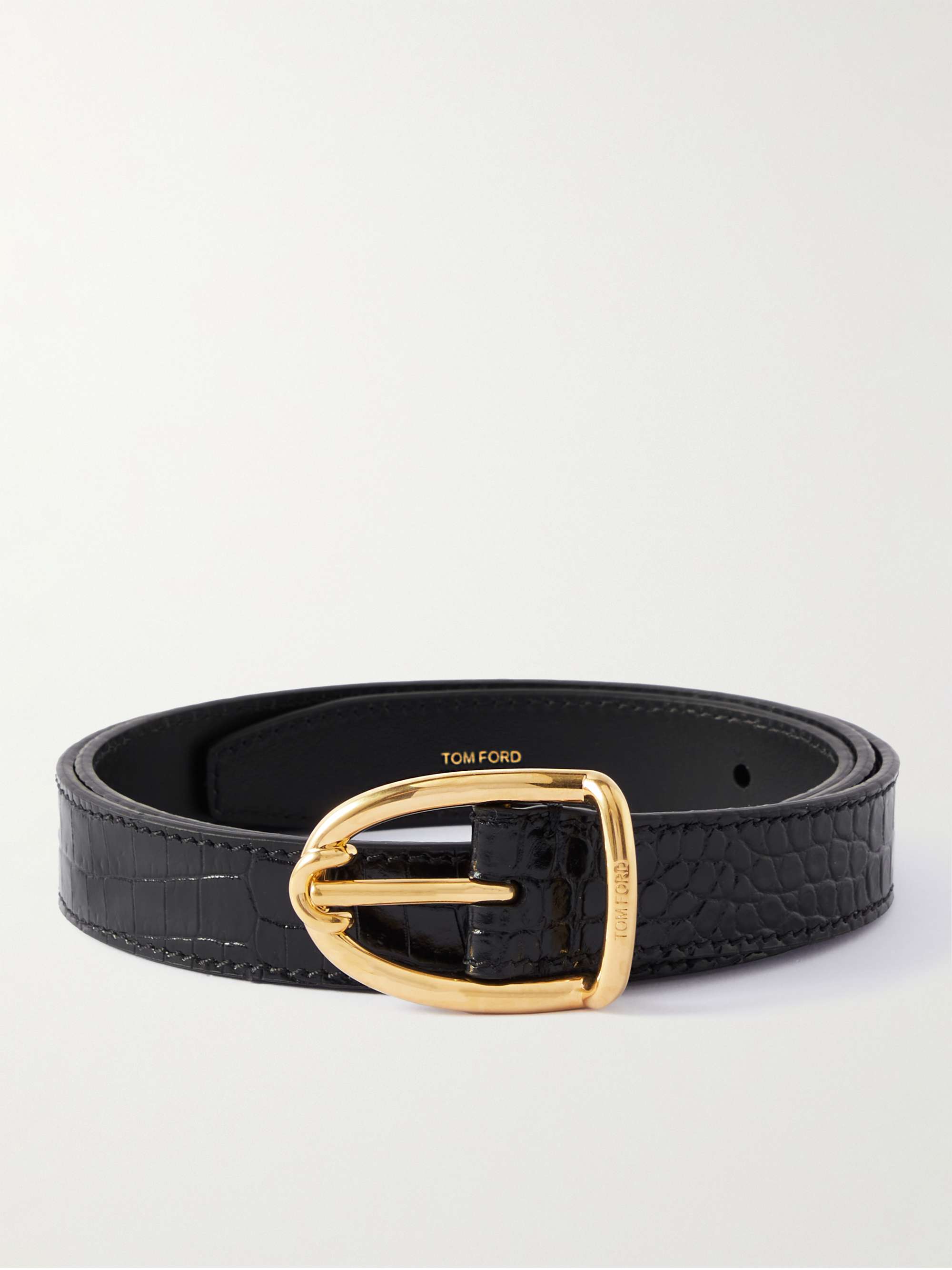 TOM FORD 2cm Croc-Effect Leather Belt for Men | MR PORTER