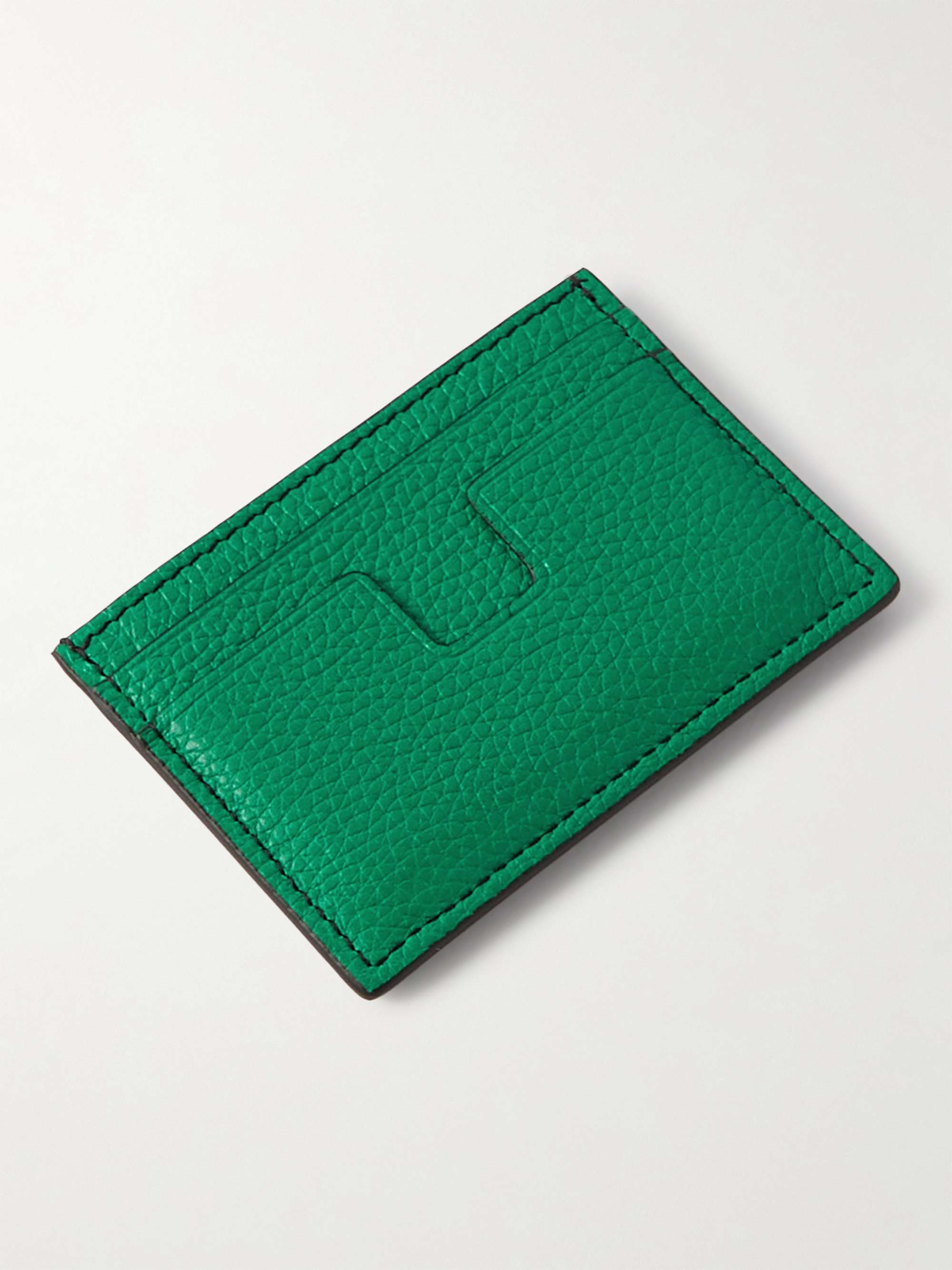 TOM FORD Colour-Block Full-Grain Leather Cardholder