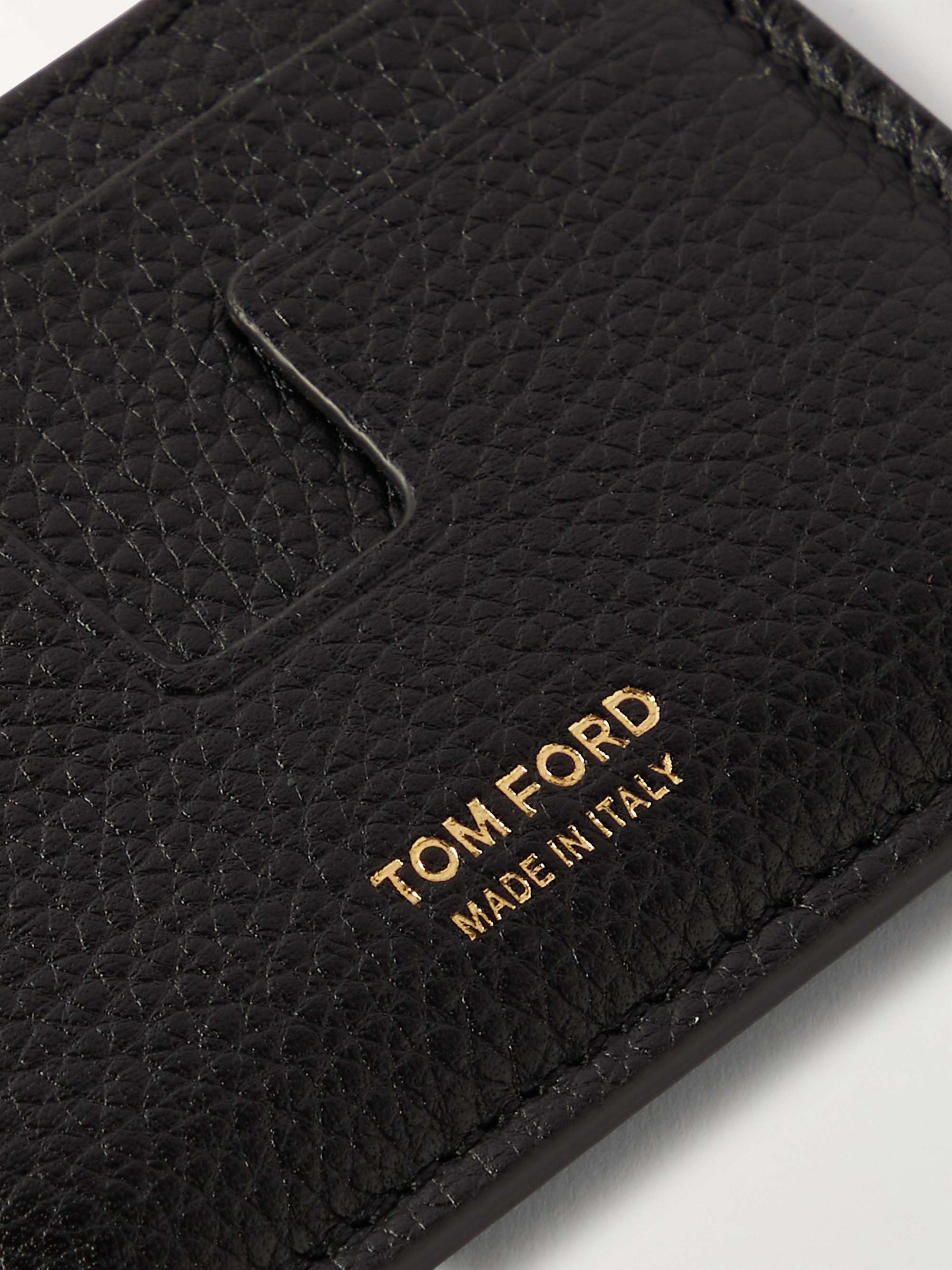 TOM FORD Colour-Block Full-Grain Leather Cardholder