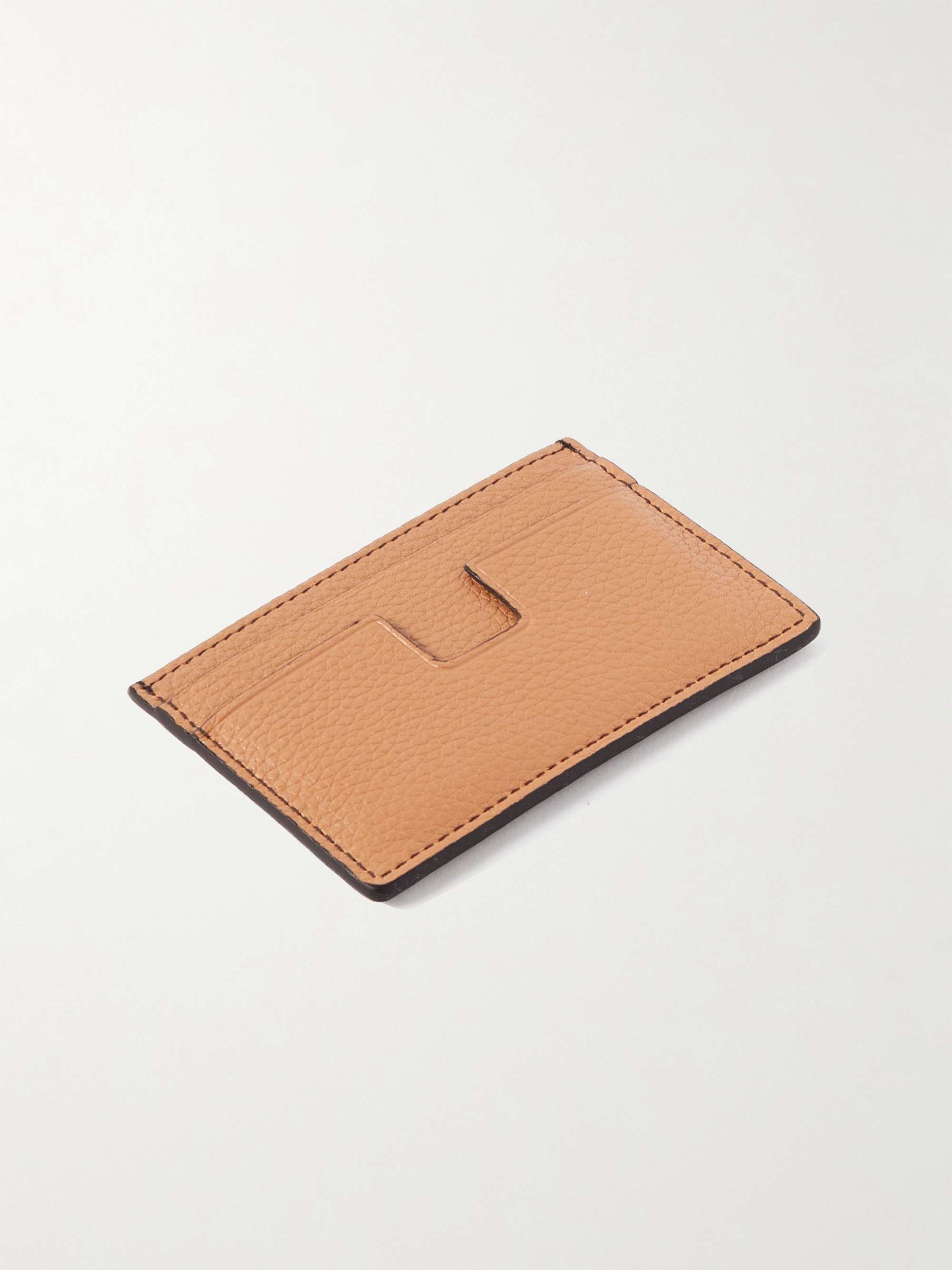TOM FORD Colour-Block Full-Grain Leather Cardholder