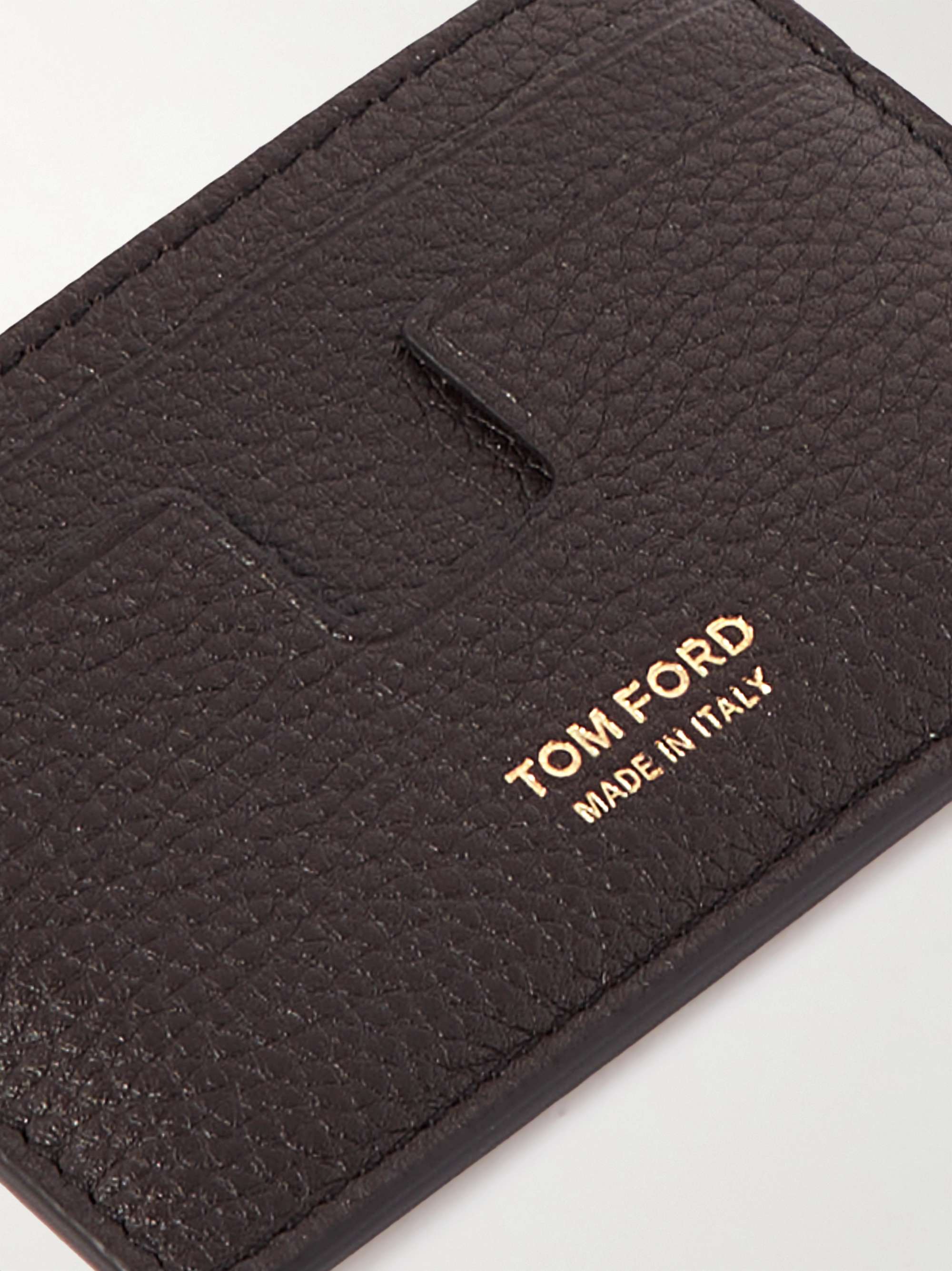 TOM FORD Colour-Block Full-Grain Leather Cardholder
