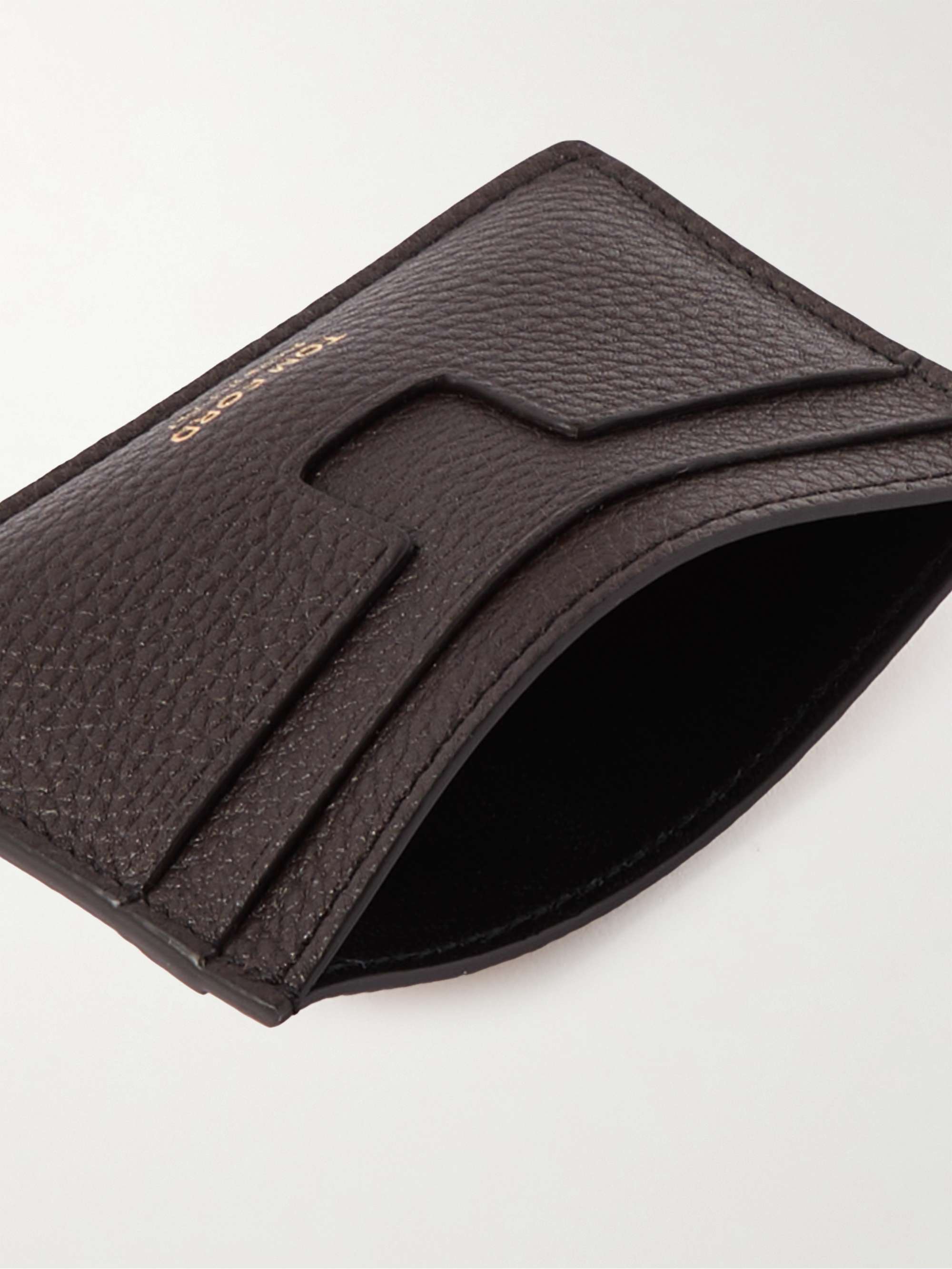 TOM FORD Colour-Block Full-Grain Leather Cardholder