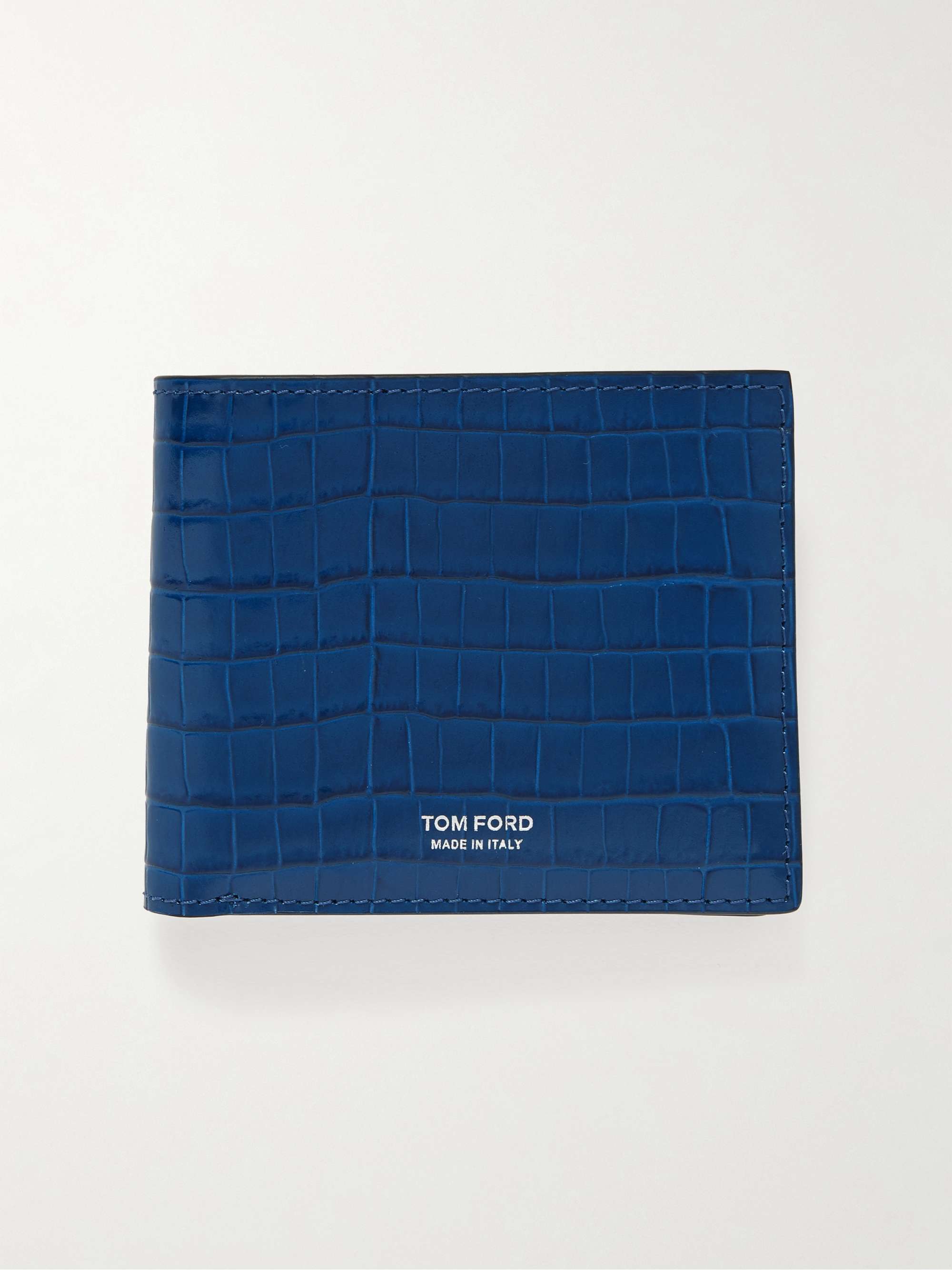 Tom Ford Men's Croc-effect Leather T-Line Passport Holder