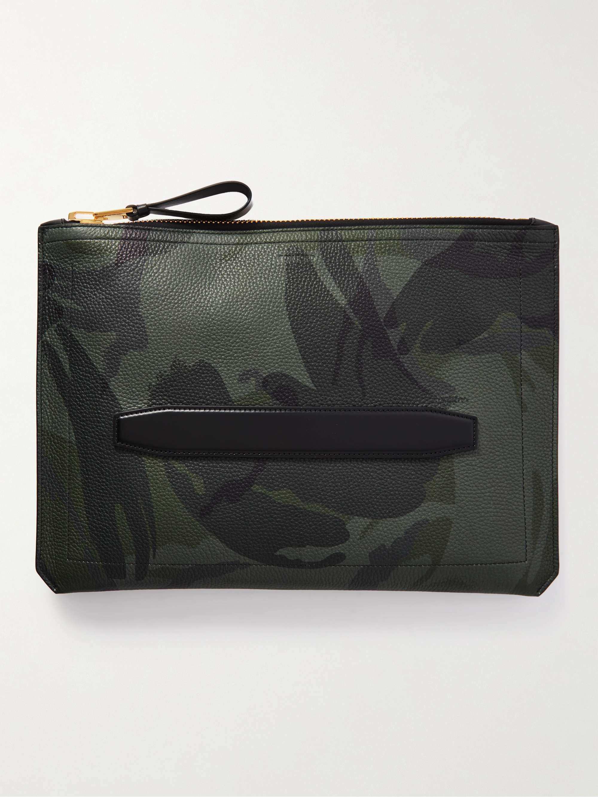 TOM FORD Camouflage-Print Full-Grain Leather Pouch for Men | MR PORTER