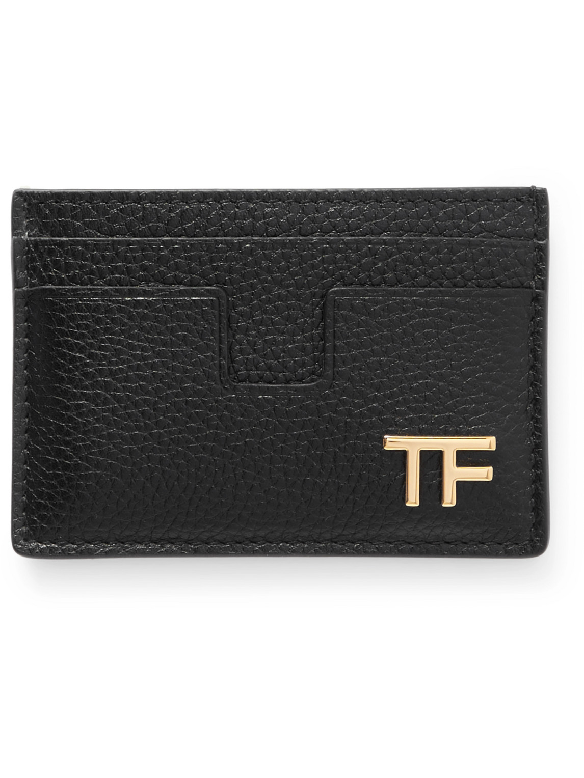 Tom Ford Full-grain Leather Cardholder In Black