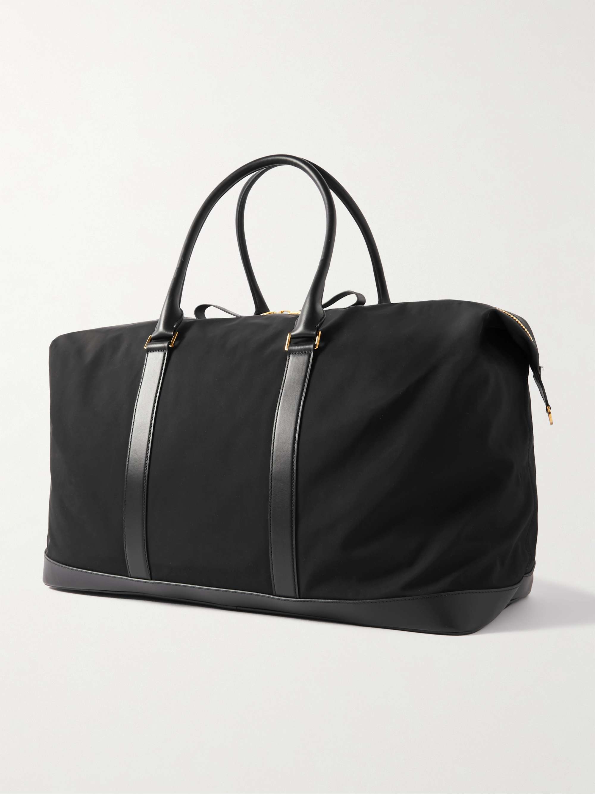 TOM FORD Leather-Trimmed Recycled-Nylon Weekend Bag