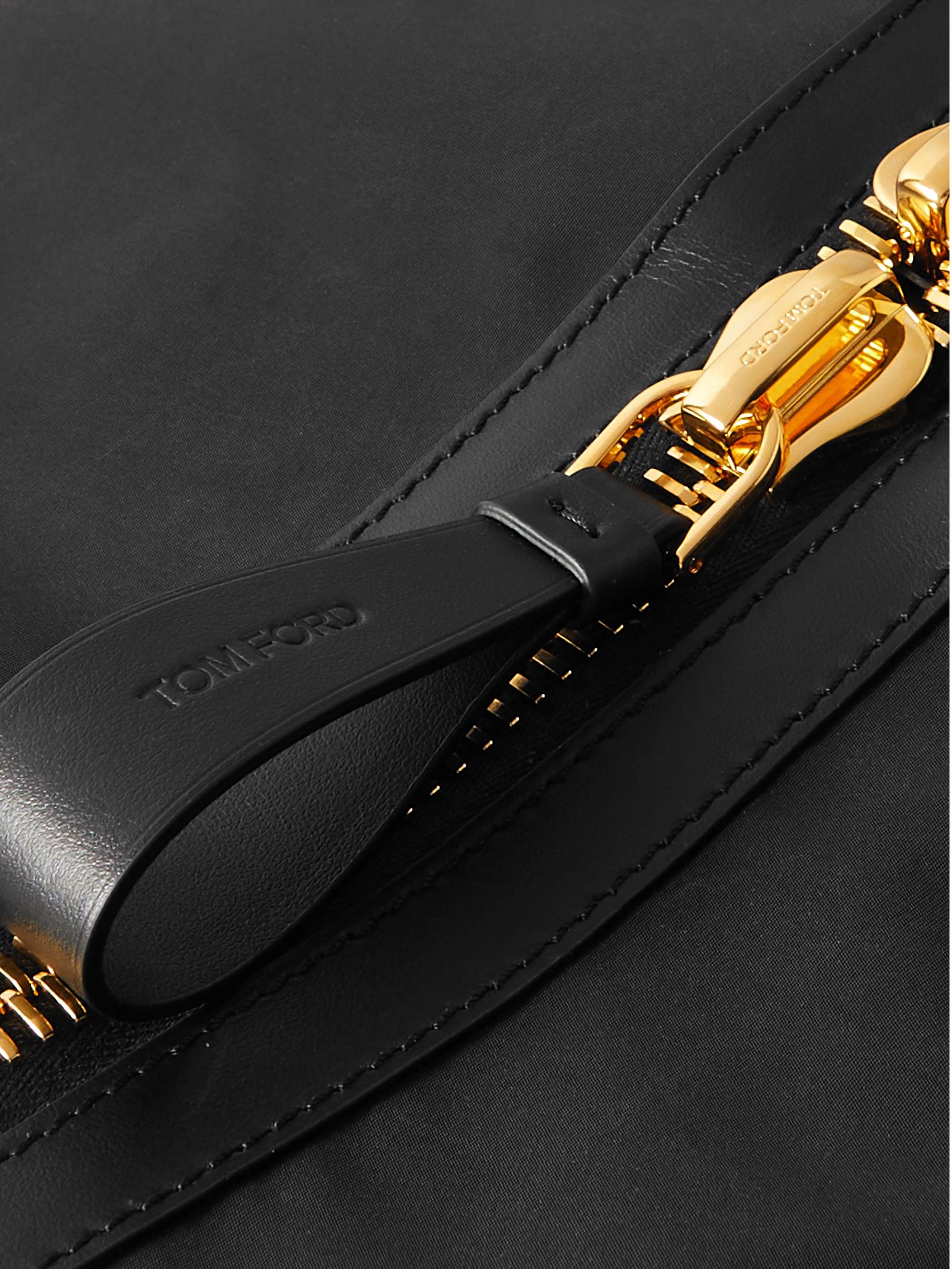 TOM FORD Leather-Trimmed Recycled-Nylon Weekend Bag