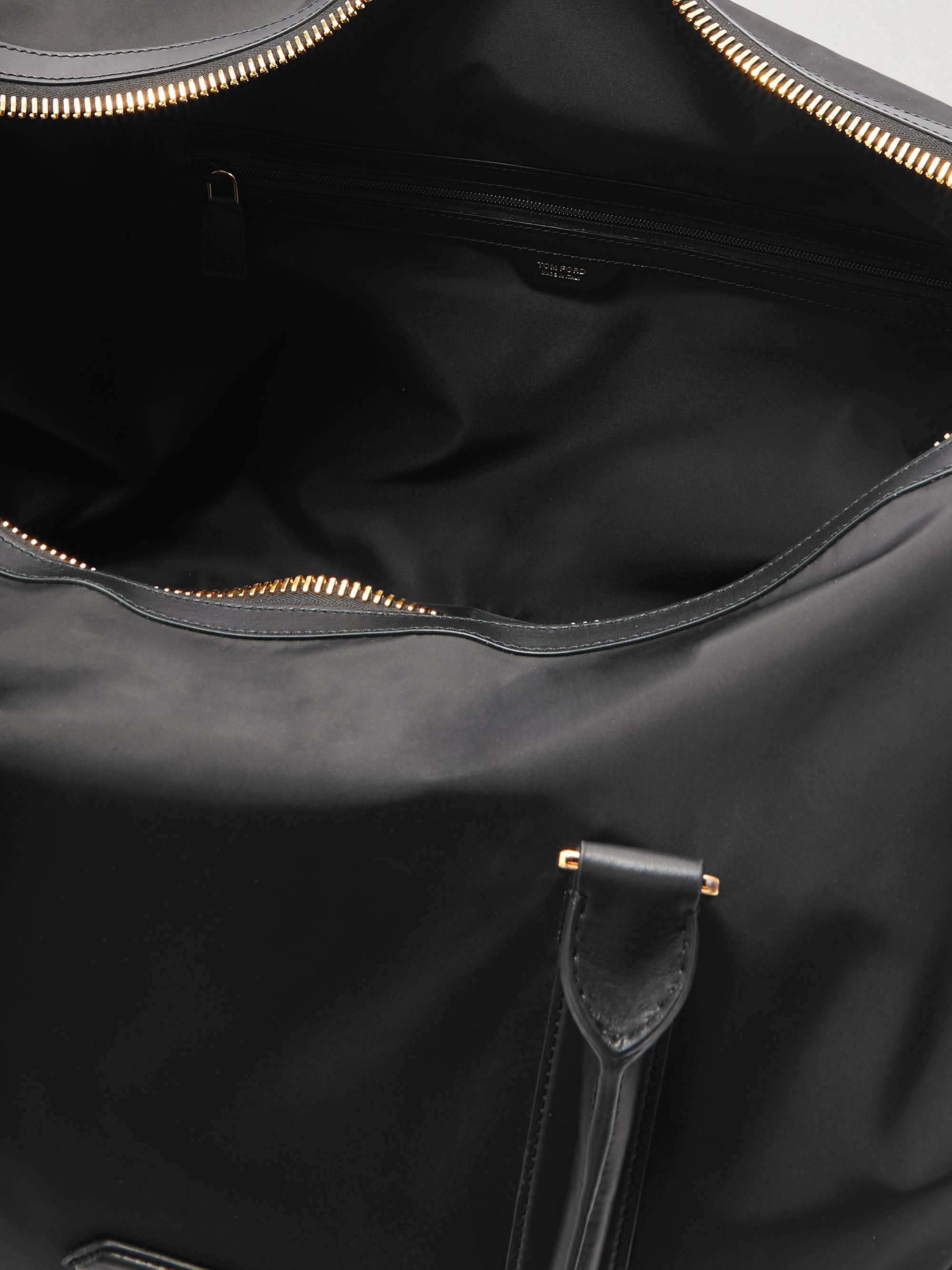 TOM FORD Leather-Trimmed Recycled-Nylon Weekend Bag
