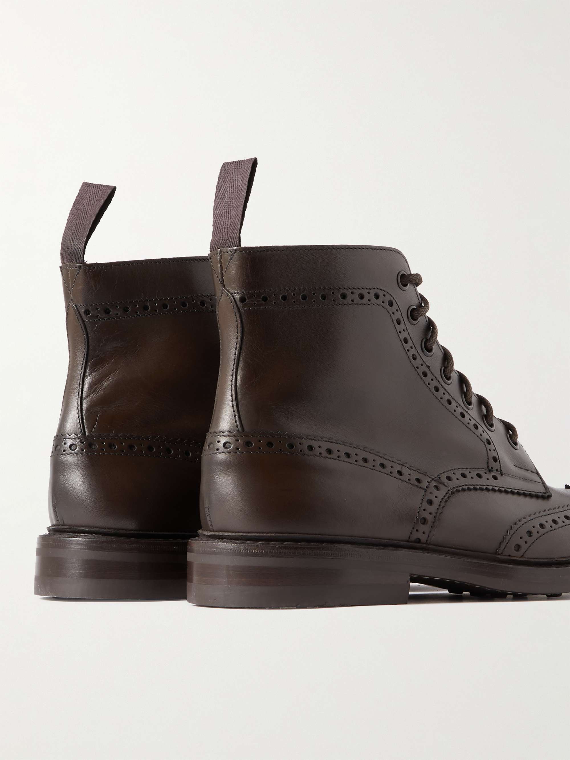 Stow Leather Brogue Boots
