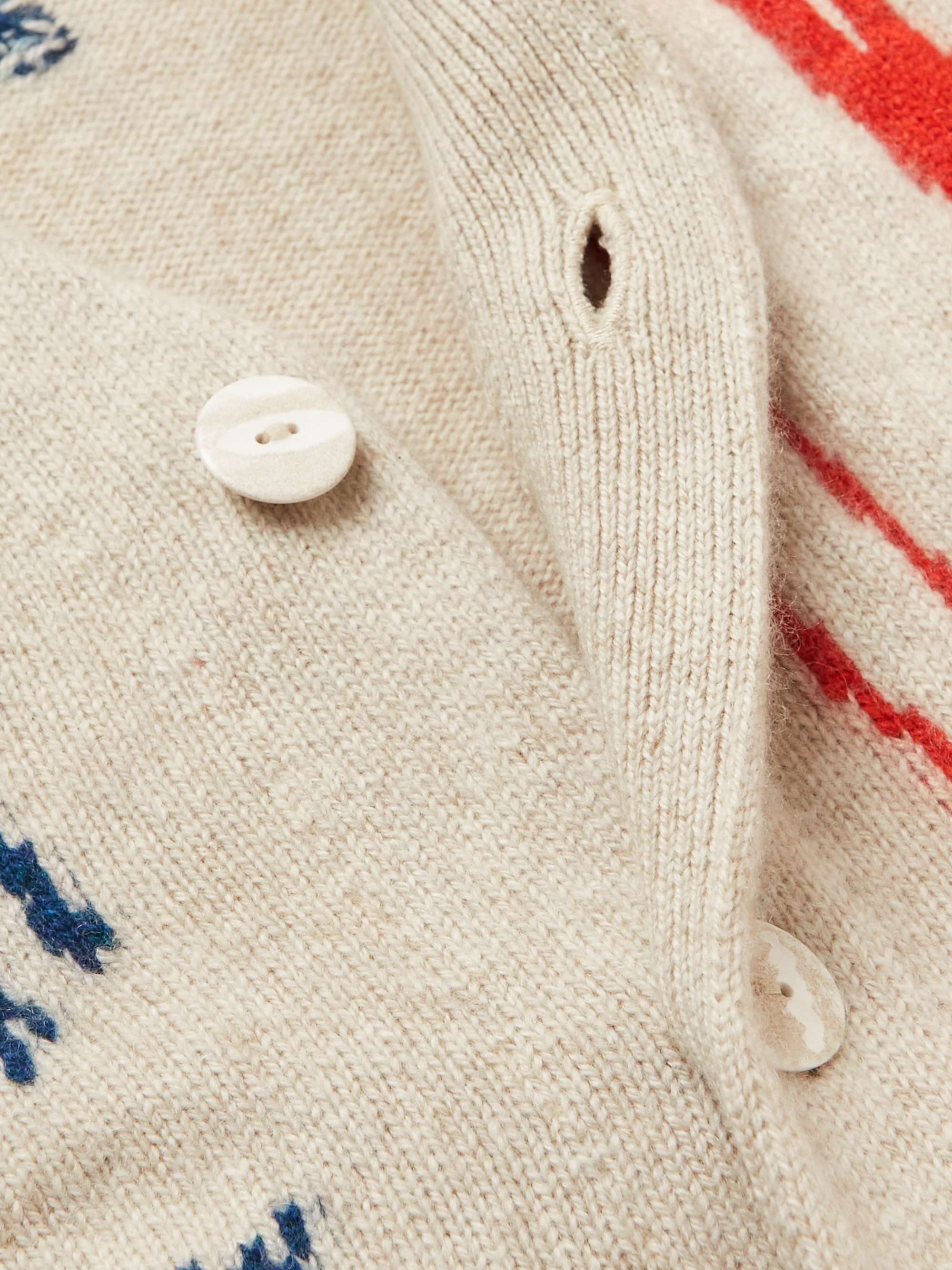THE ELDER STATESMAN Wild Dreams Cashmere-Jacquard Cardigan