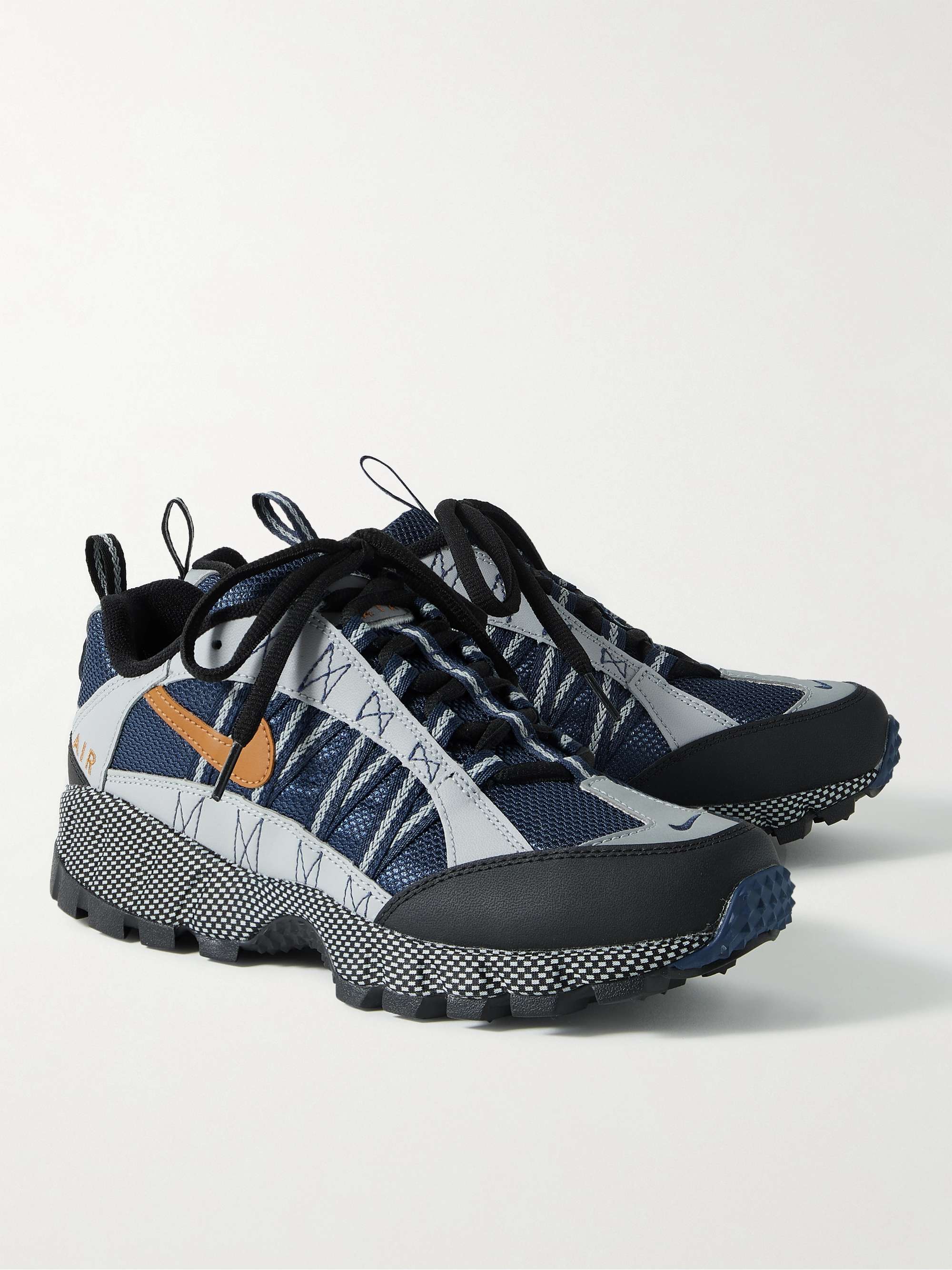 NIKE Air Humara QS Leather-Trimmed Mesh Sneakers