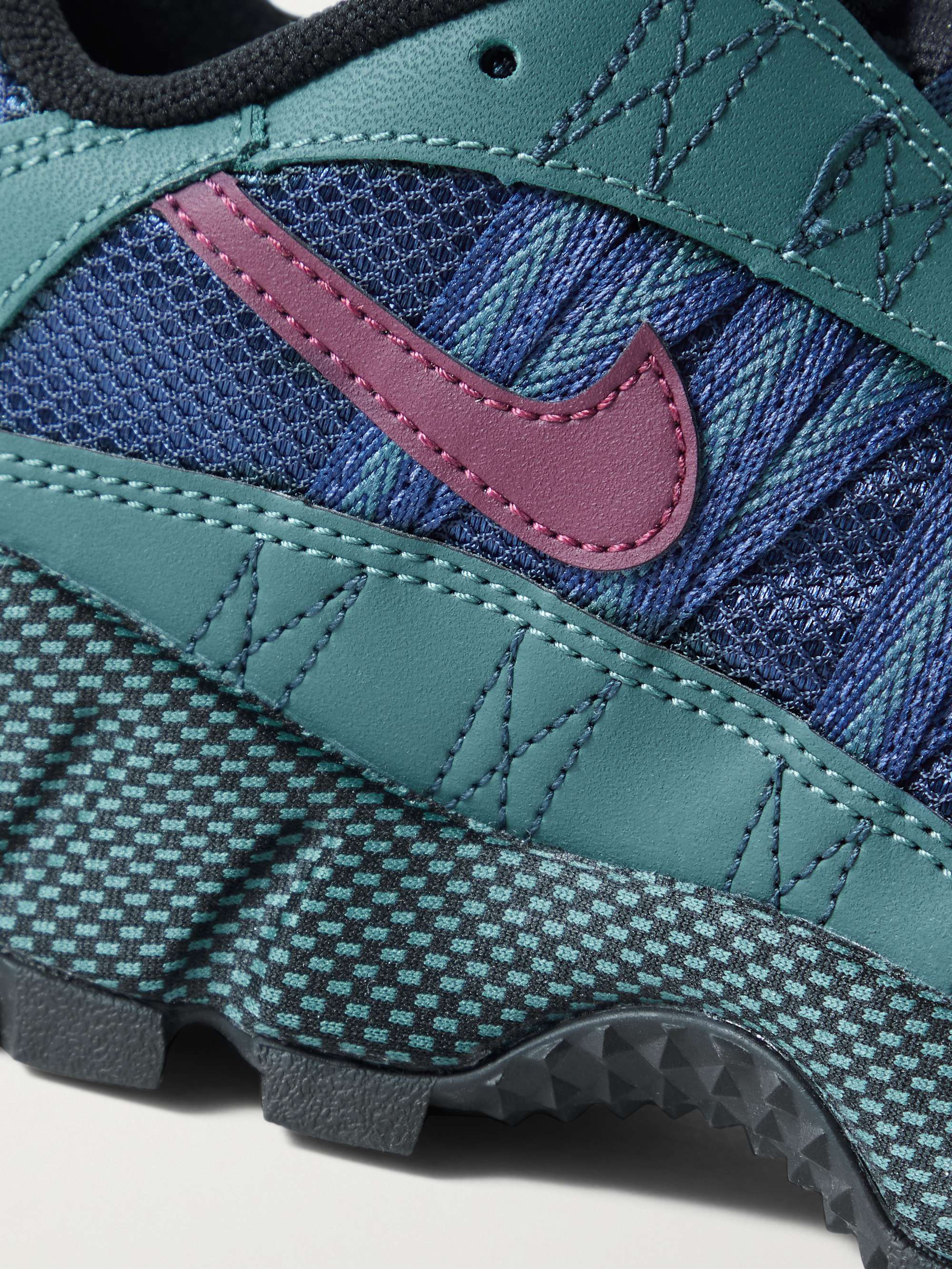 NIKE Air Humara QS Leather-Trimmed Mesh Sneakers