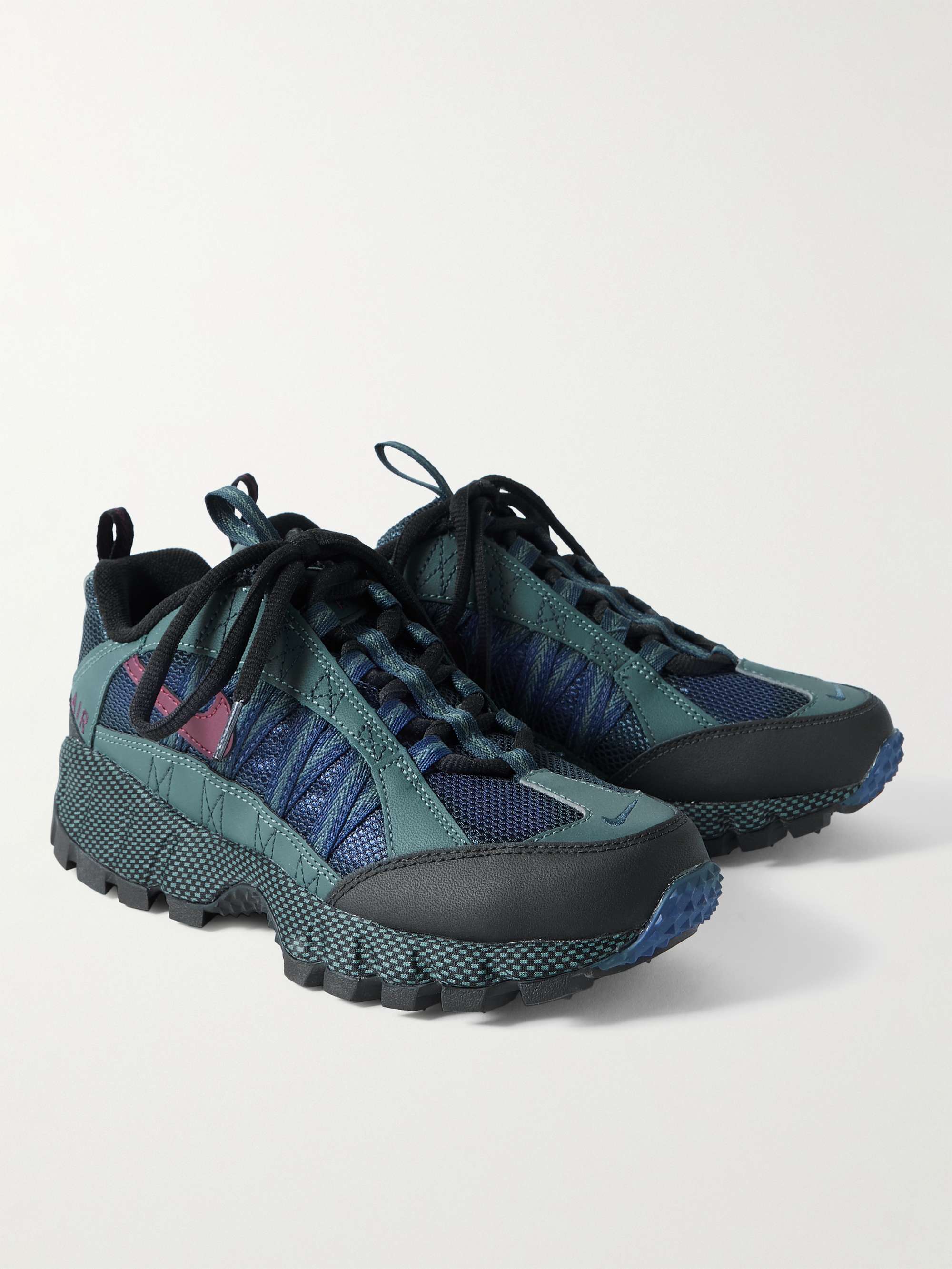 NIKE Air Humara QS Leather-Trimmed Mesh Sneakers