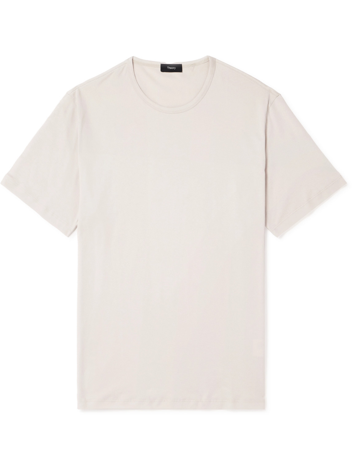 Theory Precise Cotton-jersey T-shirt In Neutrals