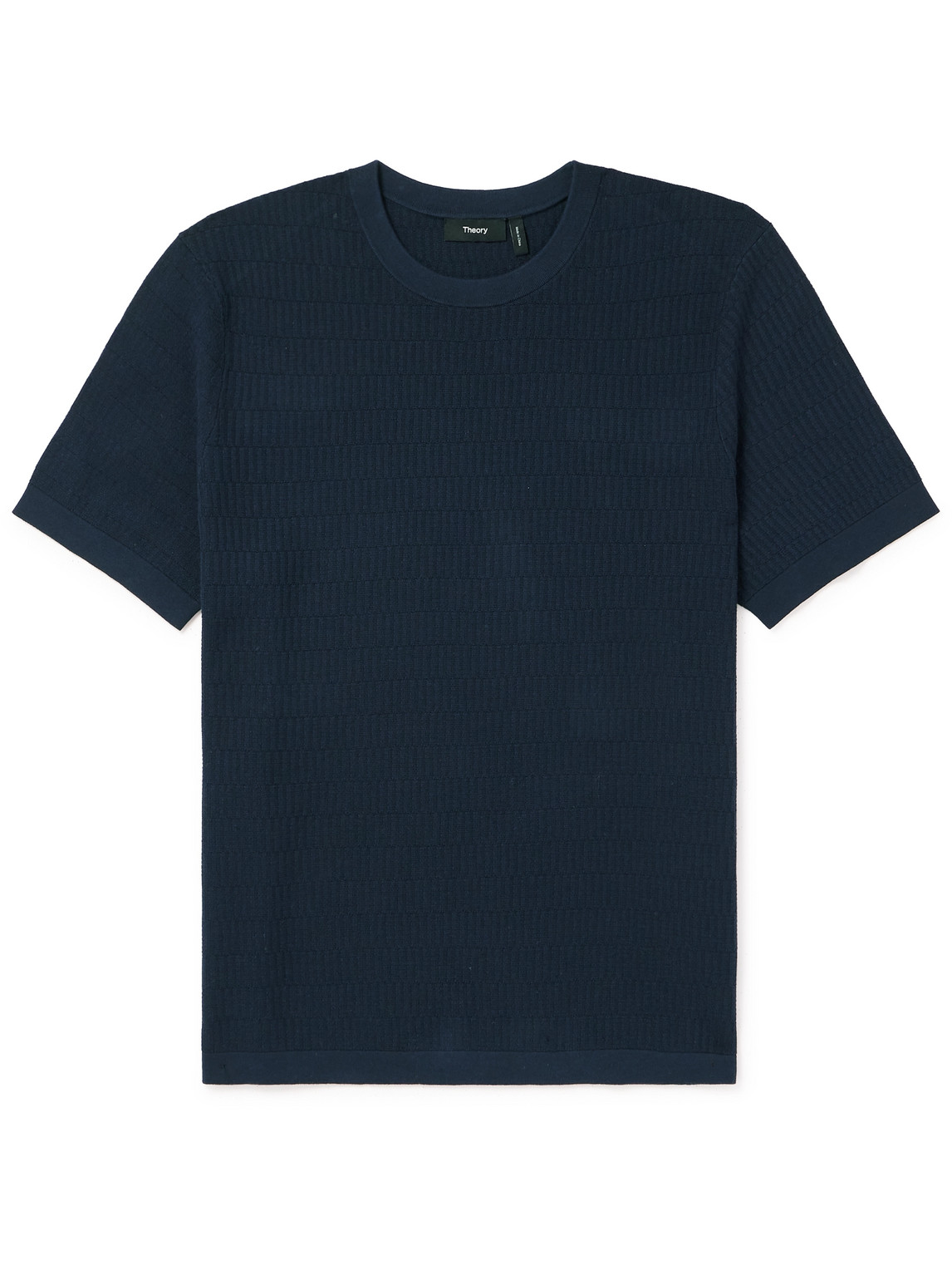 Theory Damian Cotton-blend T-shirt In Baltic