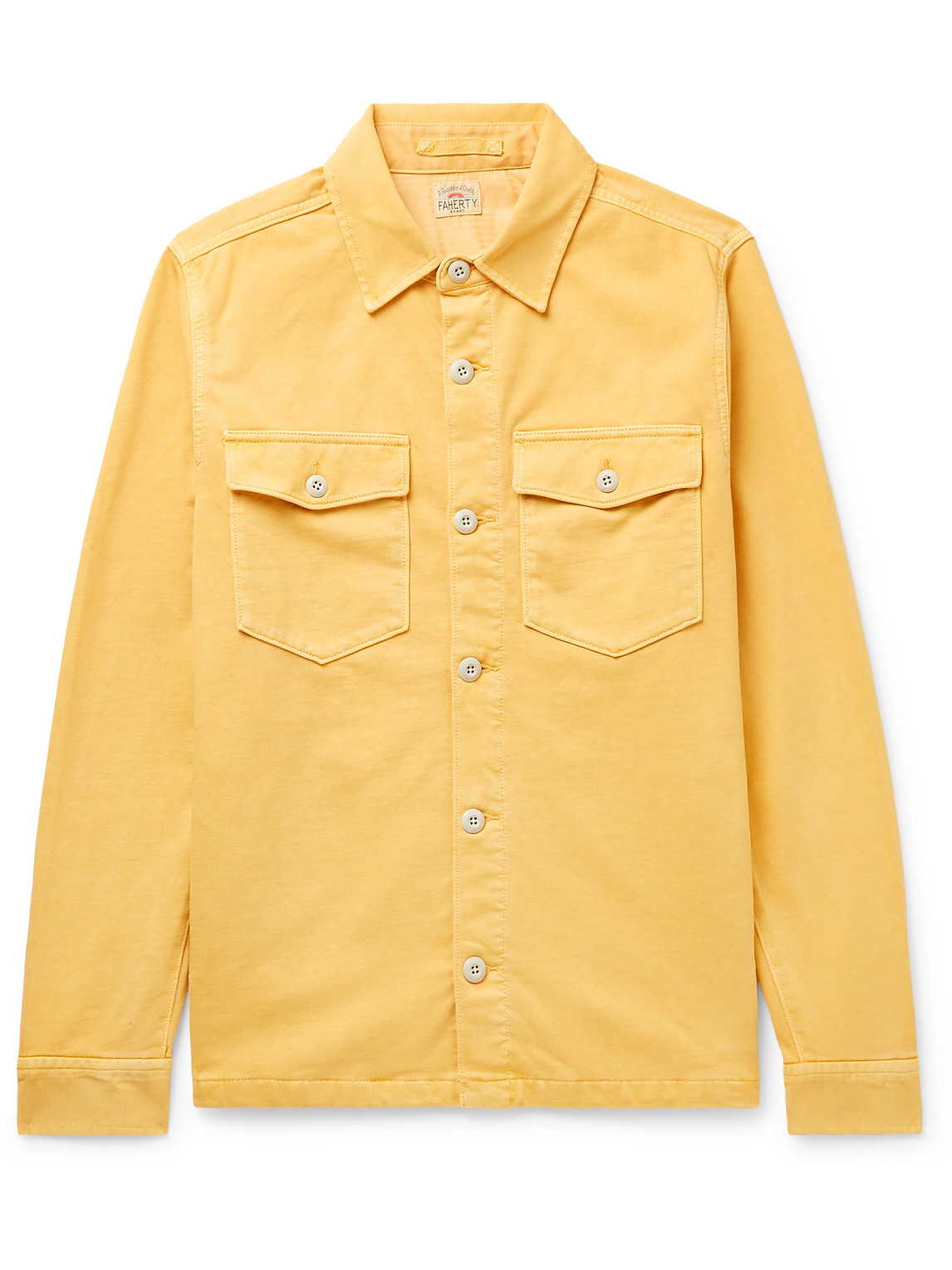 FAHERTY COTTON-JERSEY SHIRT JACKET