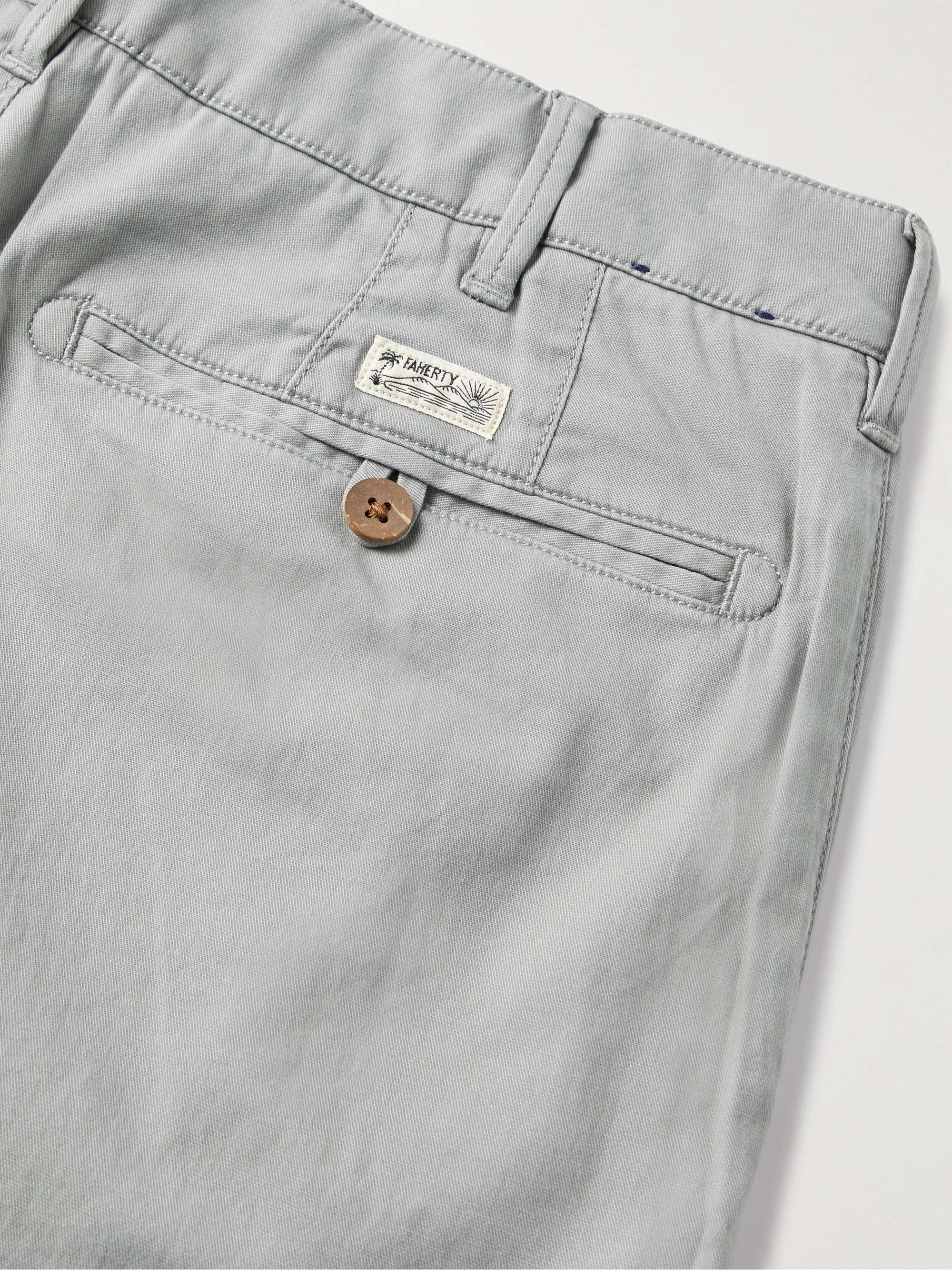 FAHERTY Island Life Straight-Leg Organic Cotton-Blend Shorts