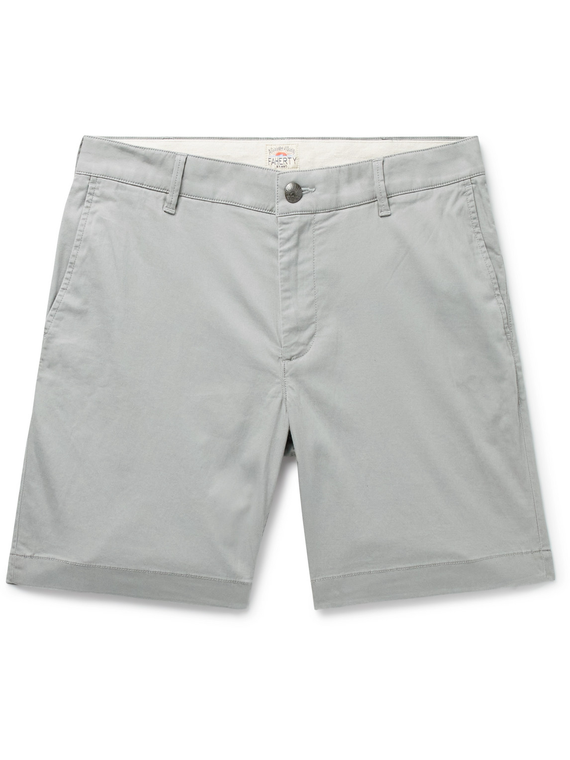Faherty Island Life Organic Cotton Blend Shorts In Gray