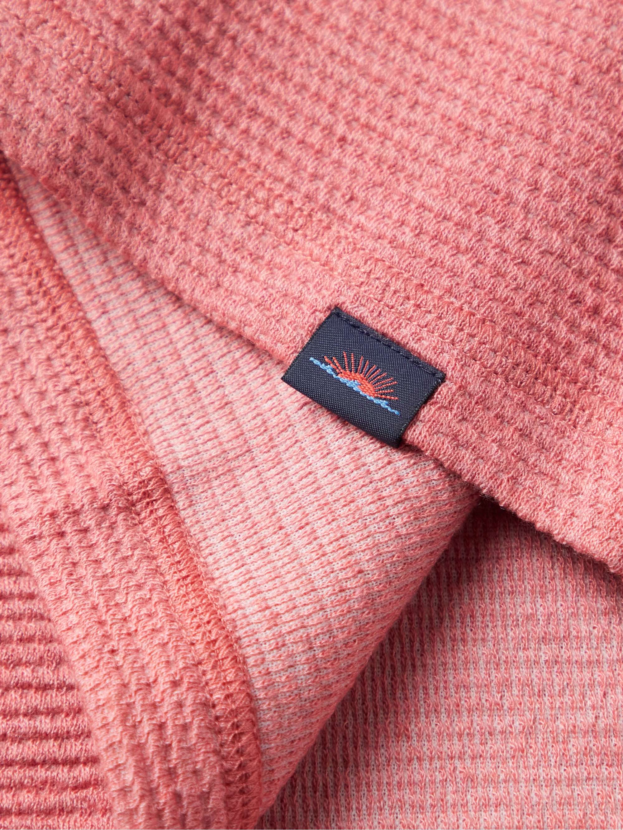 FAHERTY Surf Waffle-Knit Cotton-Blend Henley T-Shirt
