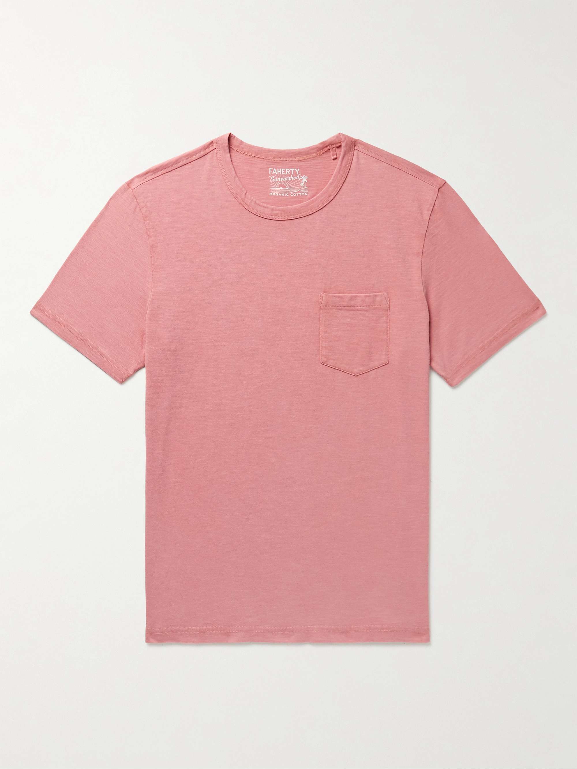 FAHERTY Sunwashed Organic Cotton-Jersey T-Shirt