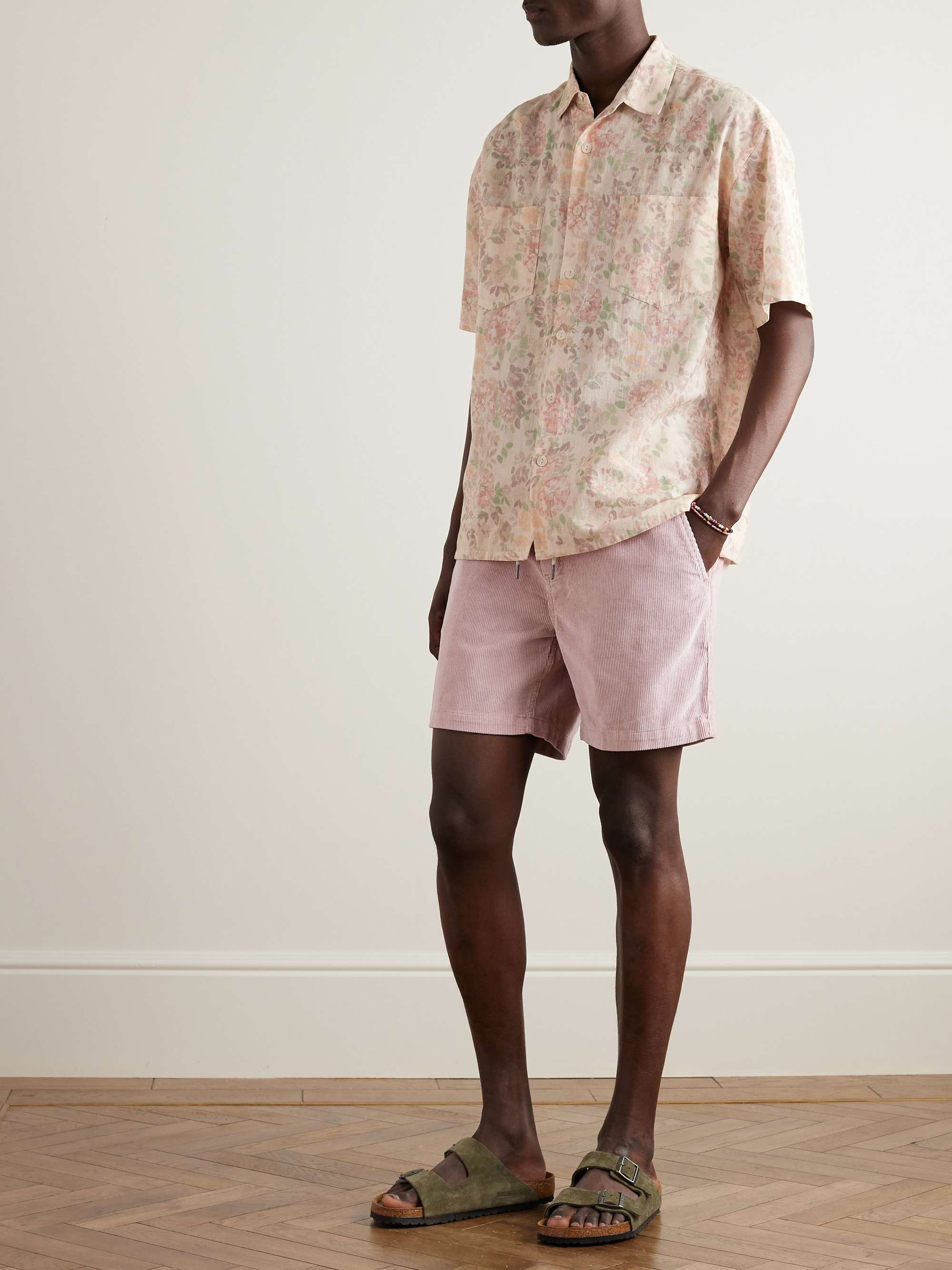 FAHERTY Straight-Leg Organic Cotton-Blend Corduroy Drawstring Shorts for  Men | MR PORTER
