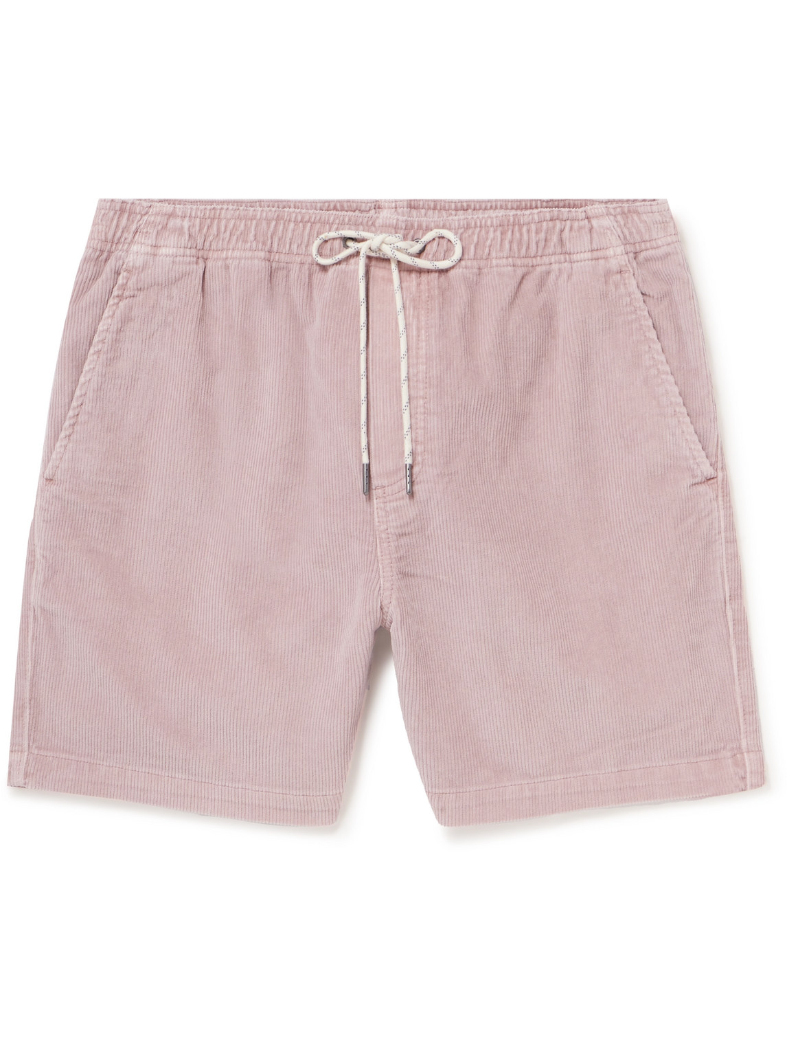 Faherty Drawstring Organic Cotton Corduroy Shorts In Pink