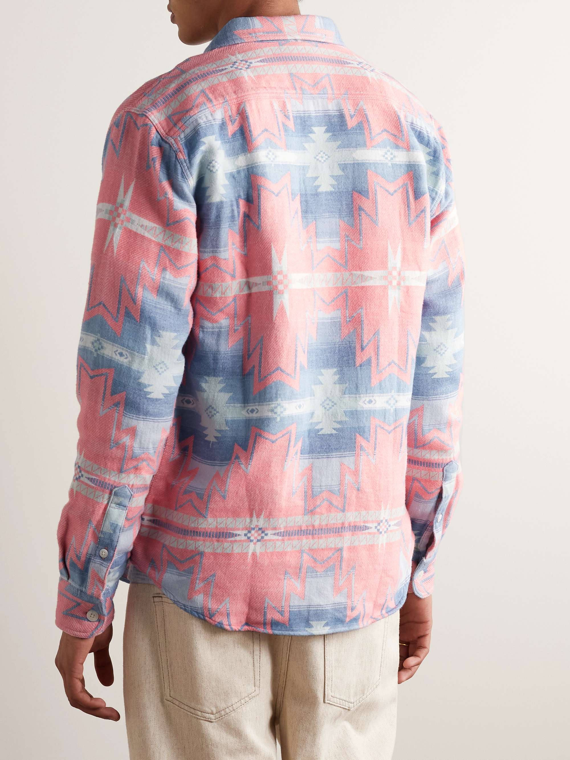 FAHERTY + Doug Good Feather Canyon Brushed Organic Cotton-Jacquard Overshirt