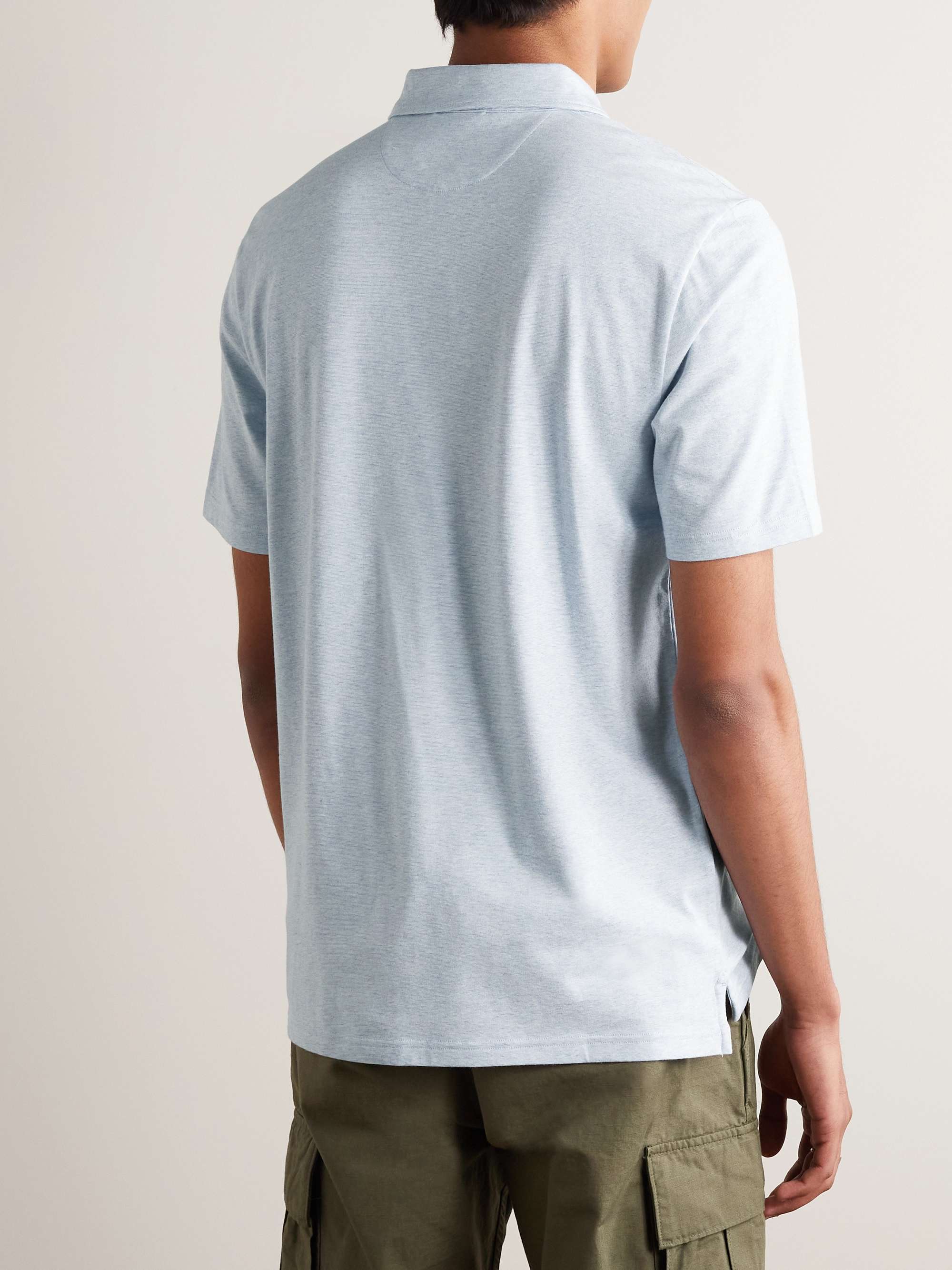 FAHERTY Movement Stretch Cotton and Modal-Blend Jersey Polo Shirt