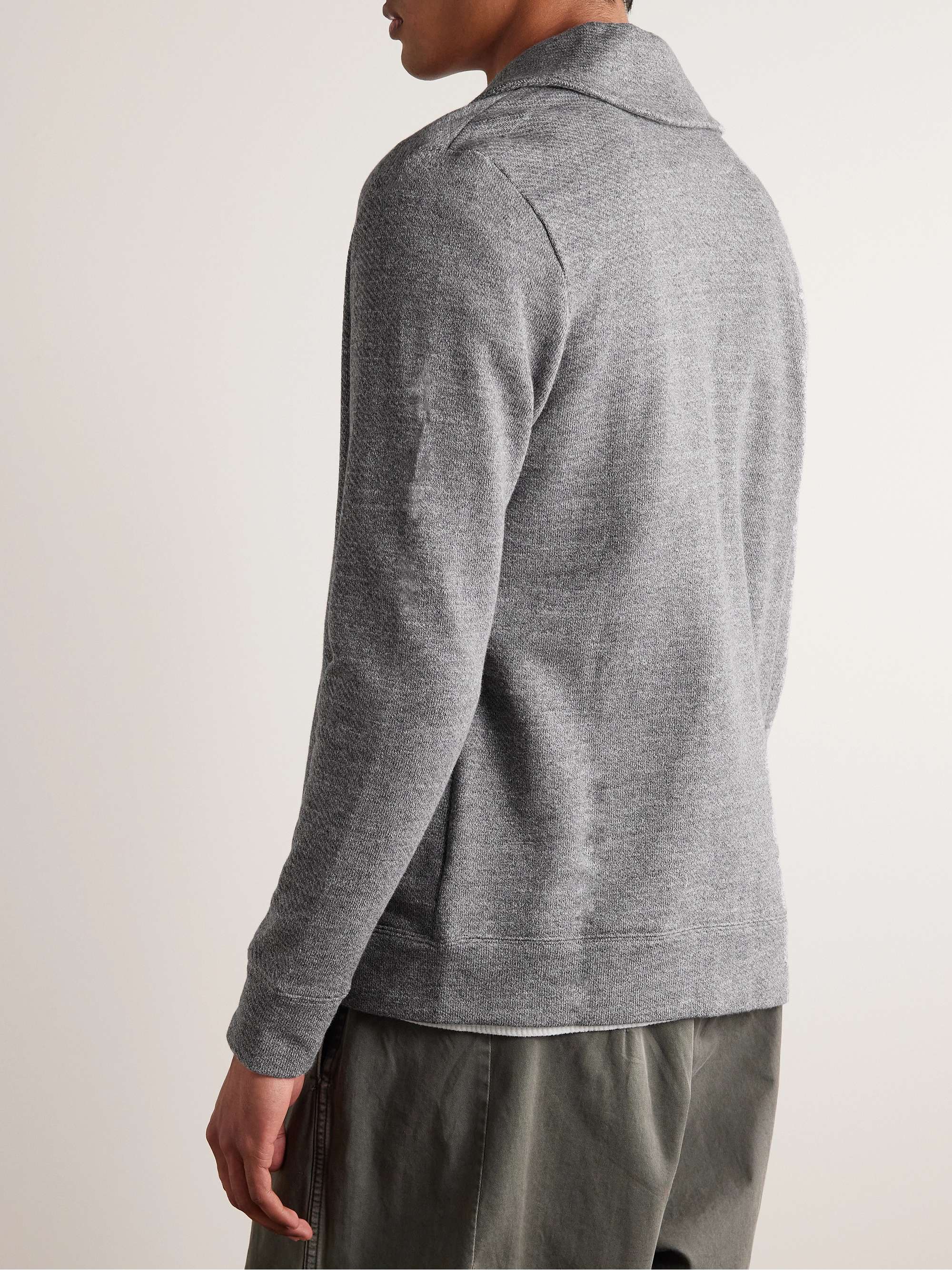 FAHERTY Inlet Shawl-Collar Cotton-Blend Cardigan