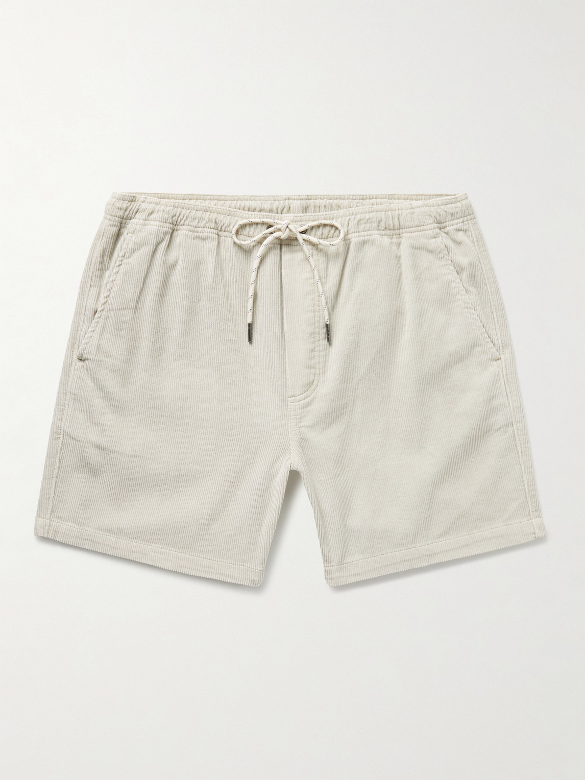 FAHERTY – Straight-Leg Organic Cotton-Blend Corduroy Drawstring Shorts
