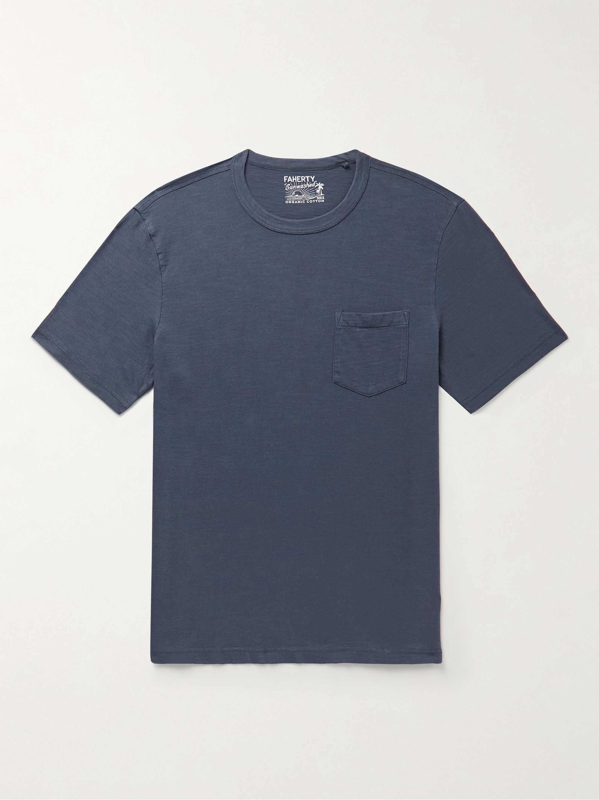 FAHERTY Sunwashed Organic Cotton-Jersey T-Shirt