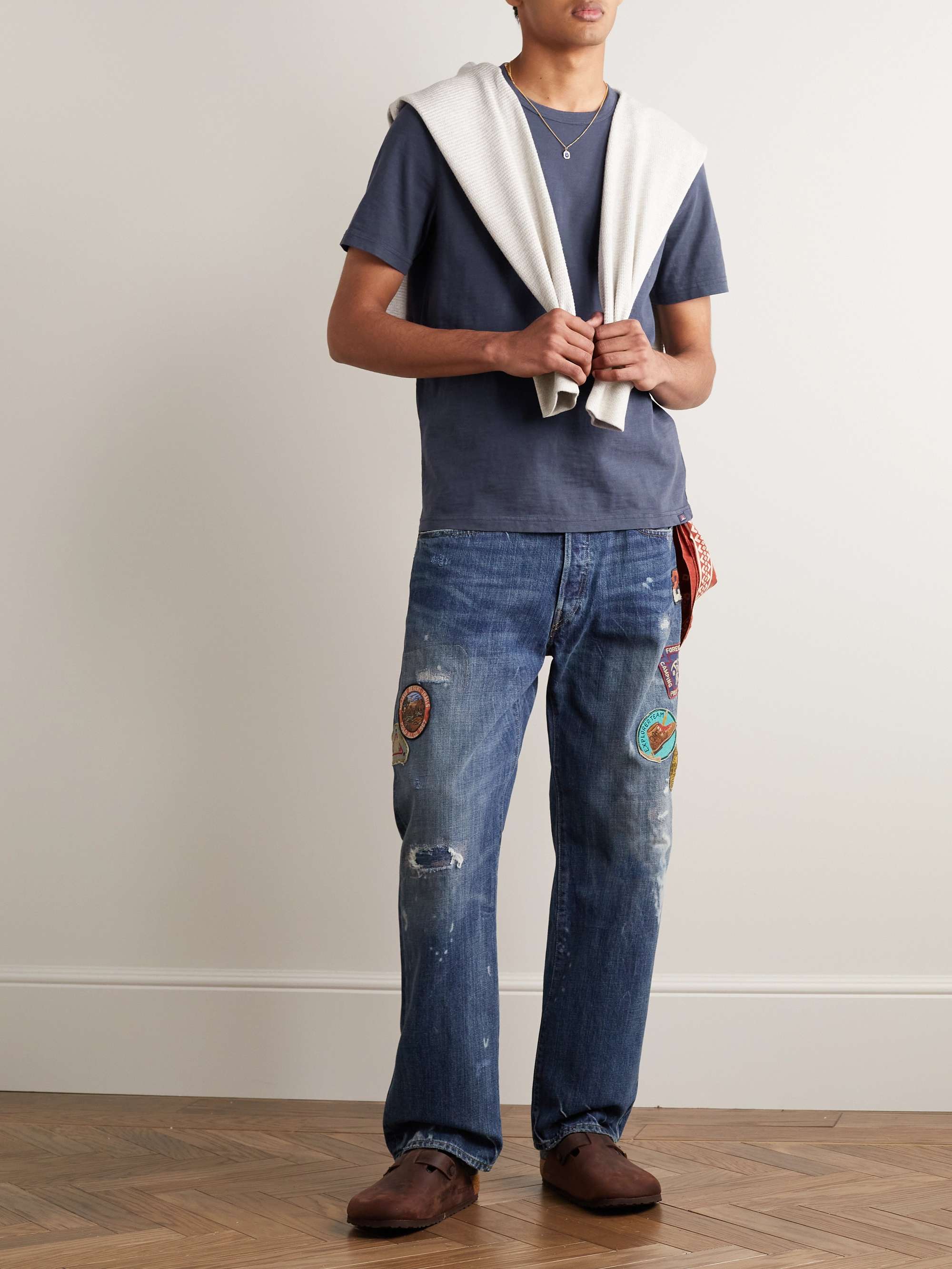 FAHERTY Sunwashed Organic Cotton-Jersey T-Shirt