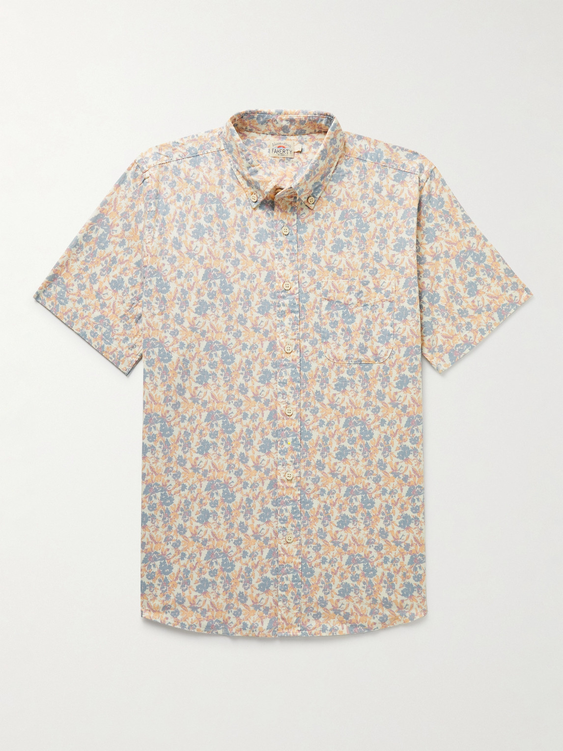 FAHERTY – Breeze Slim-Fit Floral-Print Hemp-Blend Shirt