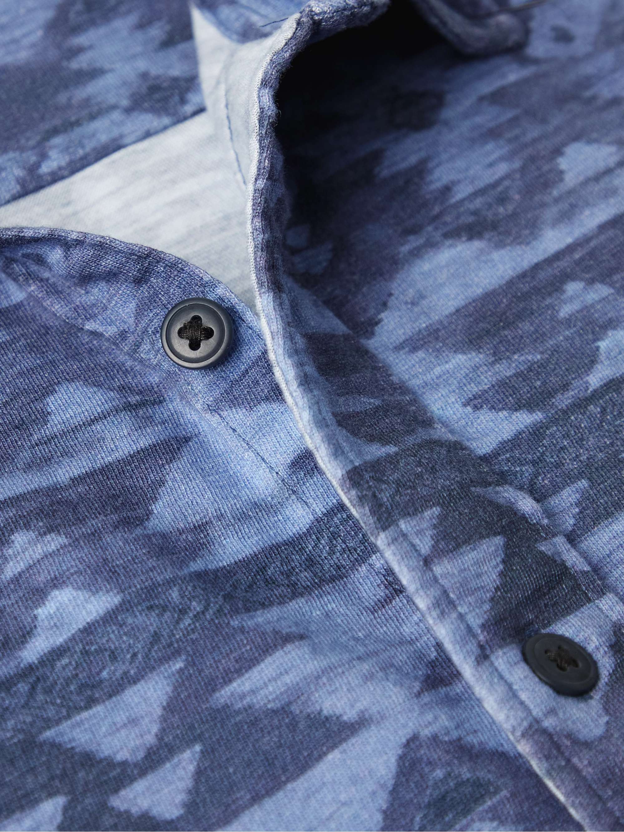 FAHERTY + Doug Good Feather Printed Organic Cotton-Jersey Shirt