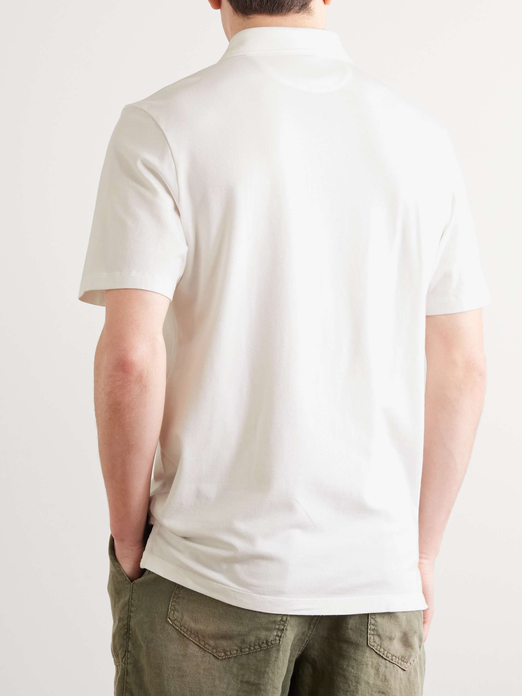 FAHERTY Movement Stretch Cotton and Modal-Blend Jersey Polo Shirt