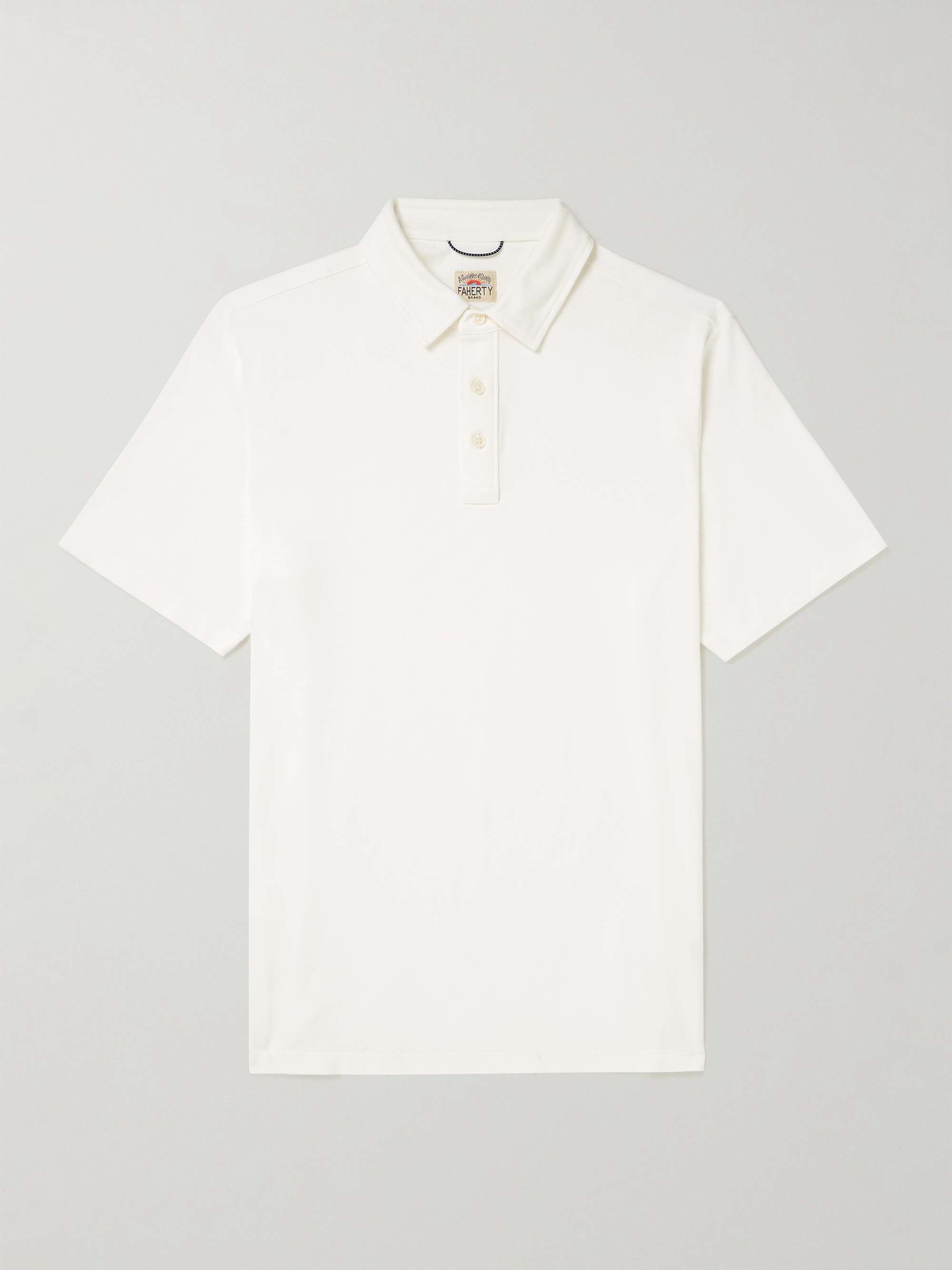 FAHERTY Movement Stretch Cotton and Modal-Blend Jersey Polo Shirt