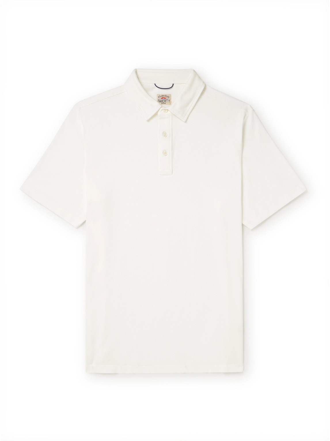 FAHERTY MOVEMENT STRETCH COTTON AND MODAL-BLEND JERSEY POLO SHIRT