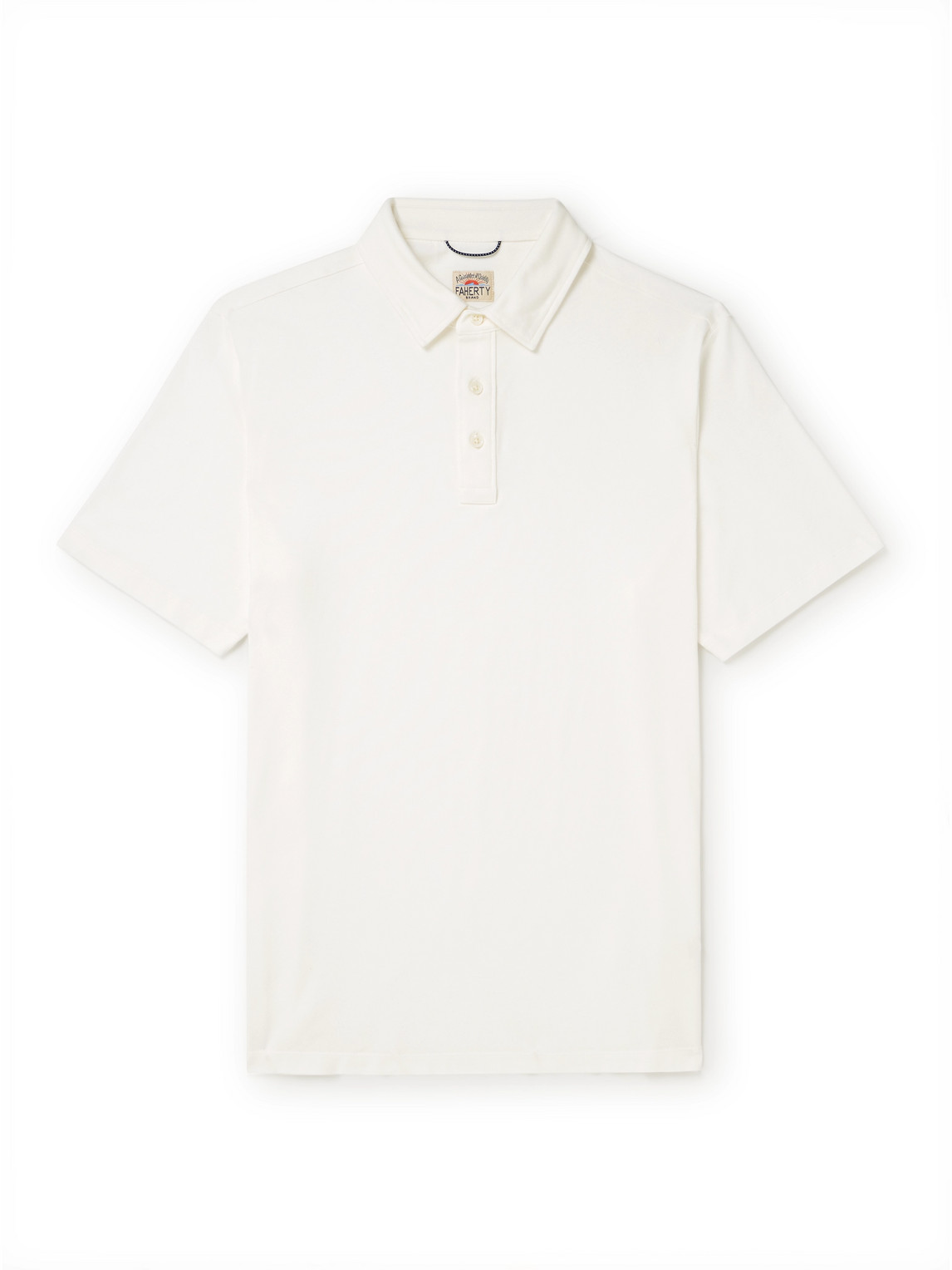 Faherty Pima Cotton And Modal-blend T-shirt In White
