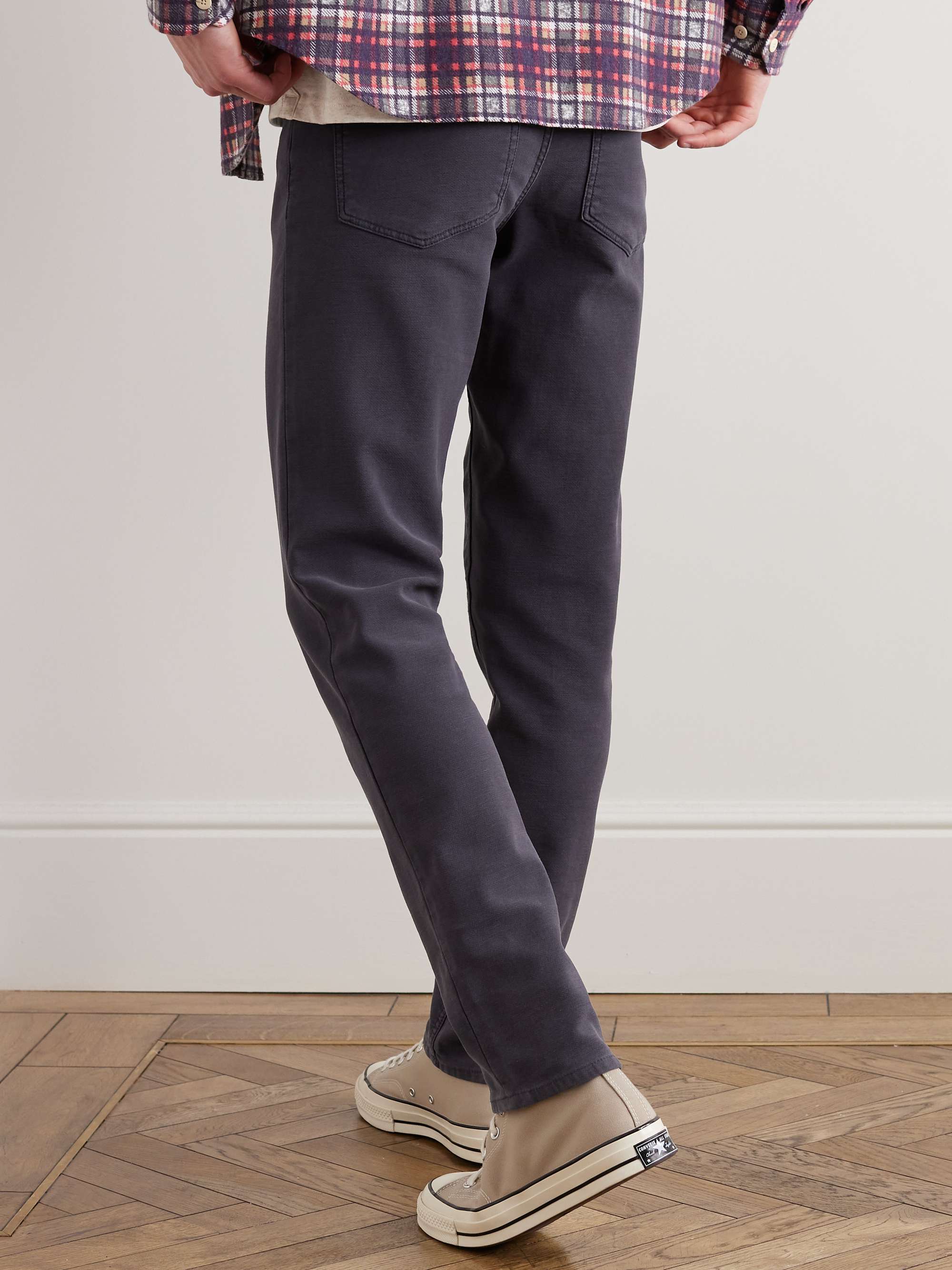 FAHERTY Slim-Fit Stretch Cotton-Blend Trousers