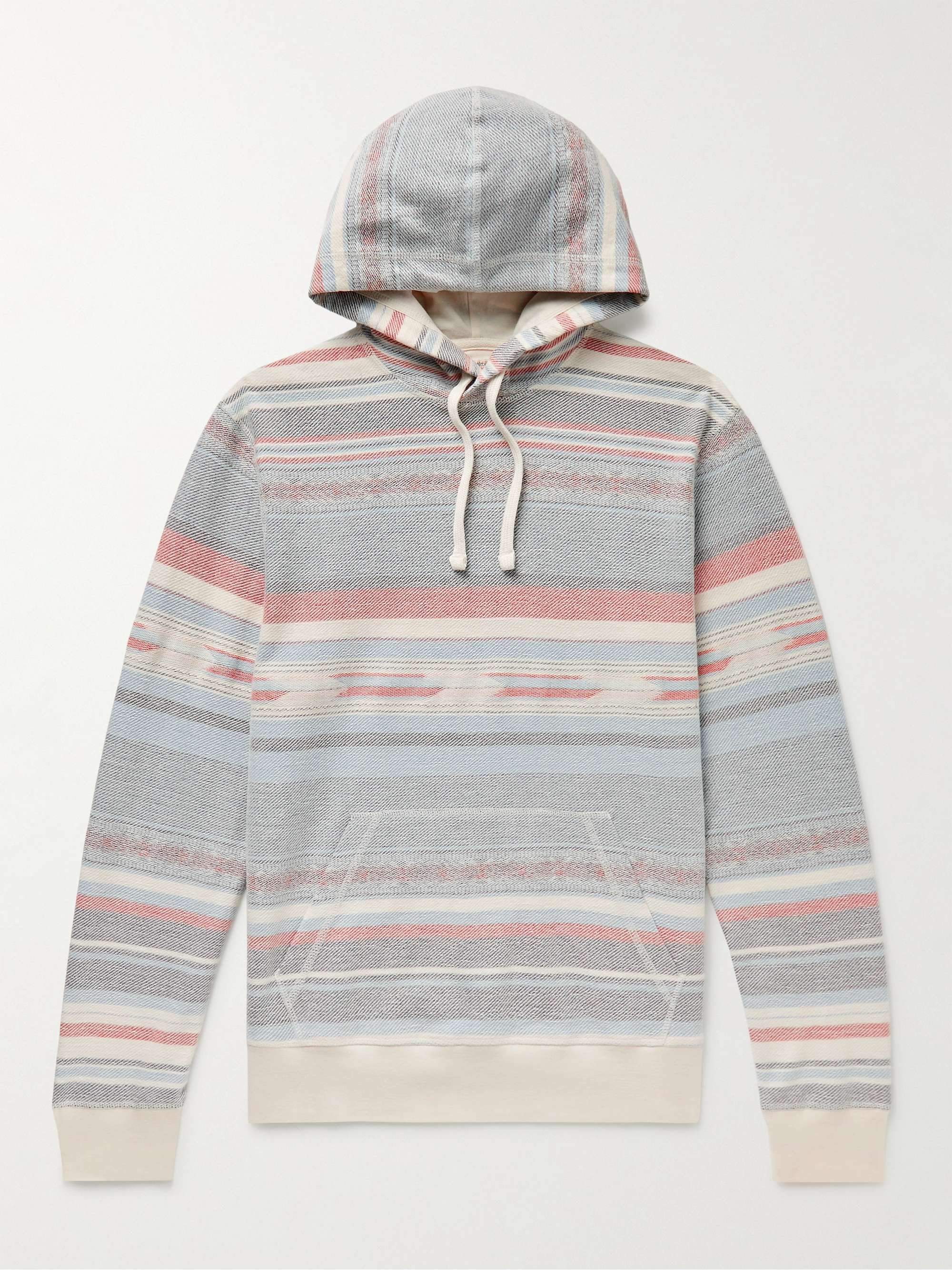 FAHERTY Byron Bay Striped Organic Cotton-Jersey Hoodie for Men | MR PORTER