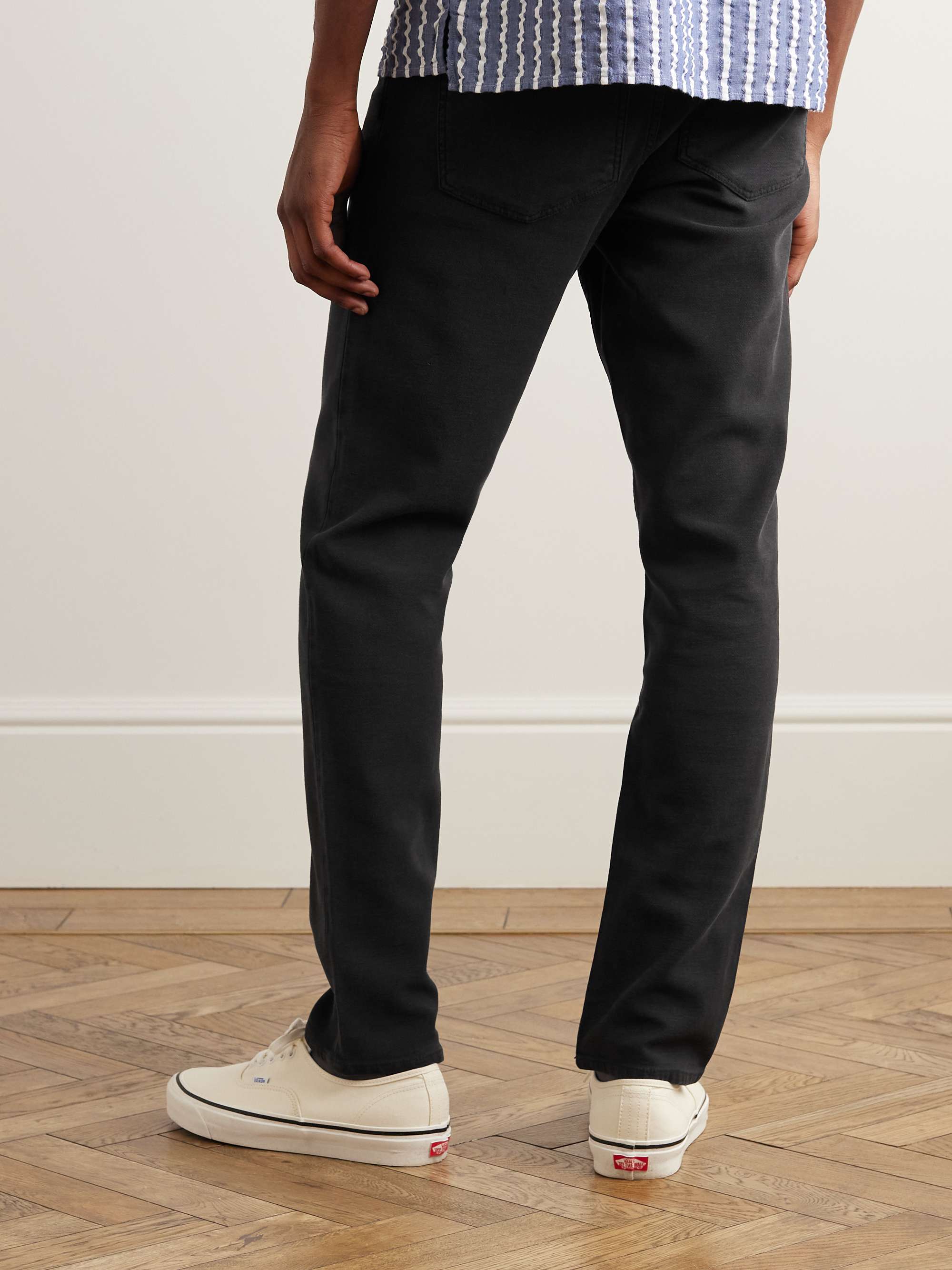 FAHERTY Slim-Fit Stretch Cotton-Blend Trousers