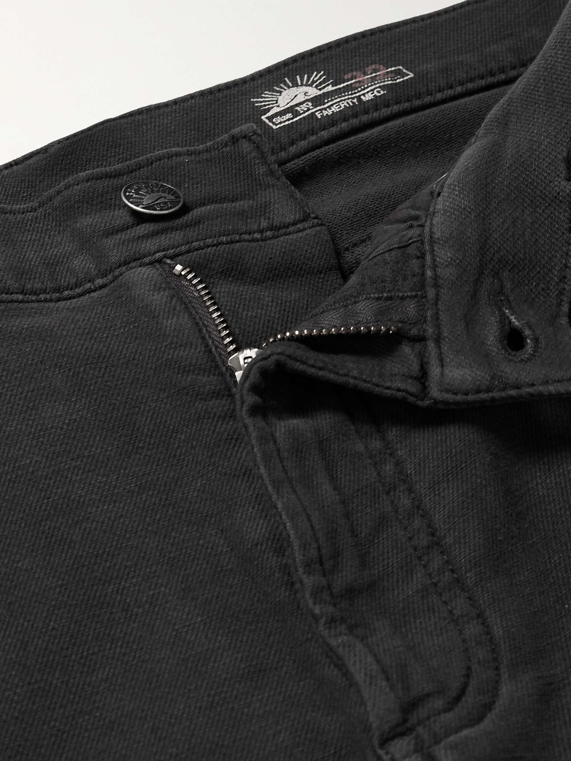 FAHERTY Slim-Fit Stretch Cotton-Blend Trousers