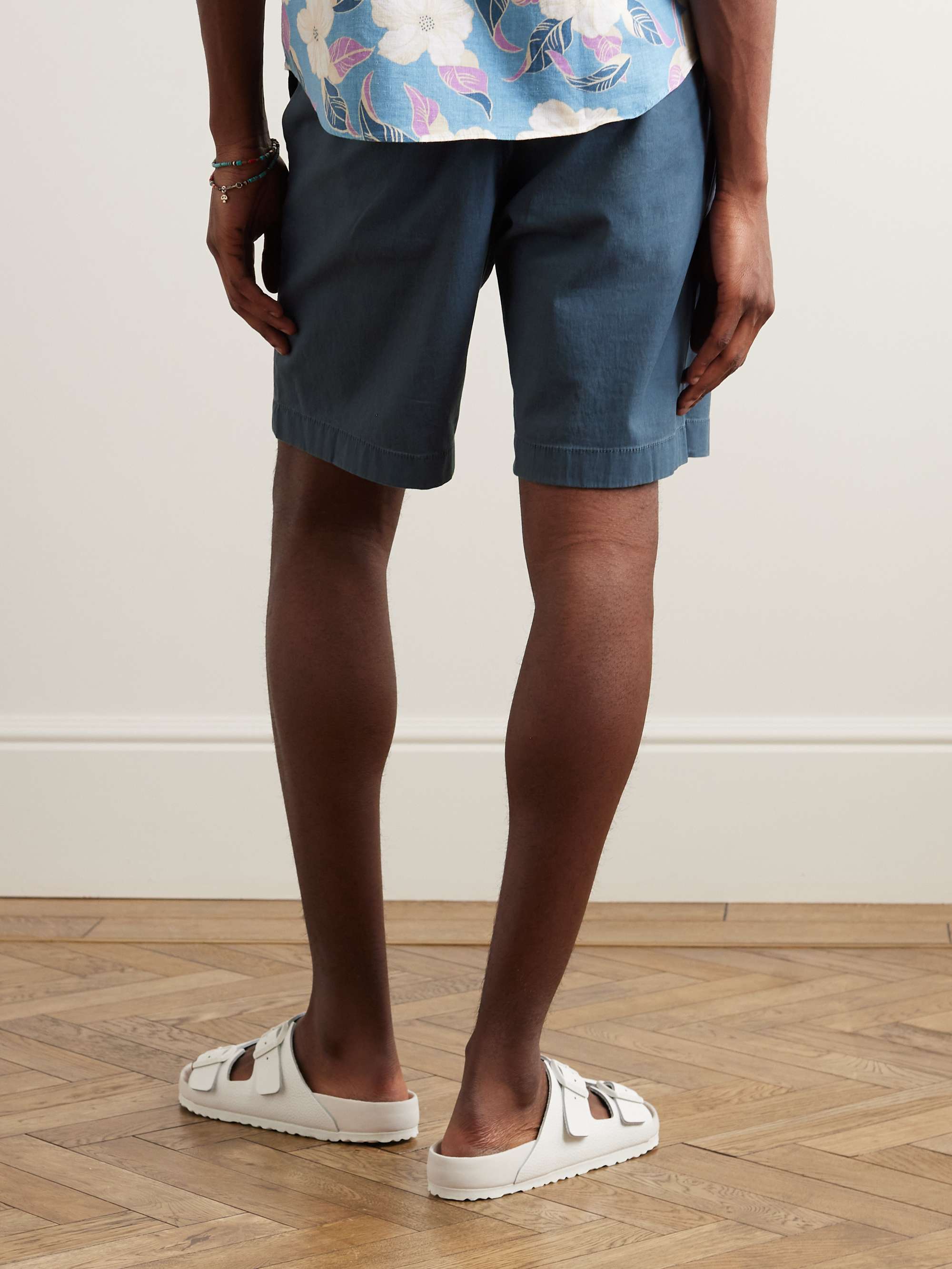 FAHERTY Island Life Straight-Leg Organic Cotton-Blend Shorts