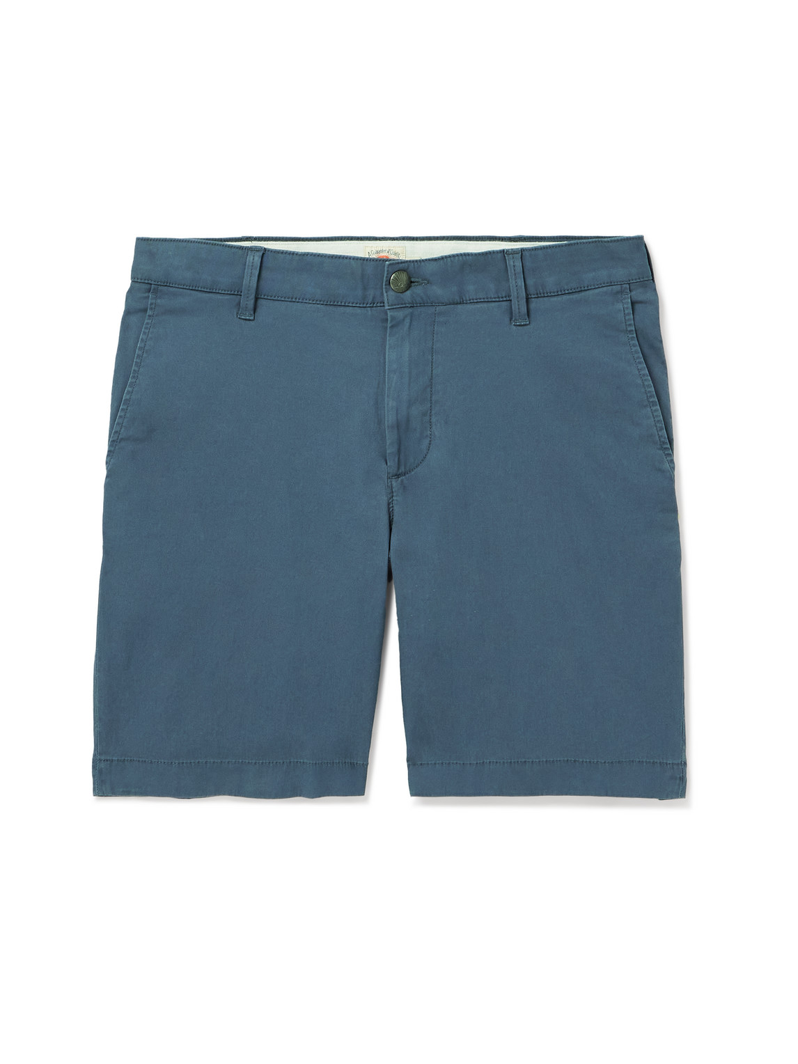 Faherty Island Life Organic Cotton Stretch Washed Regular Fit Chino Shorts In Blue