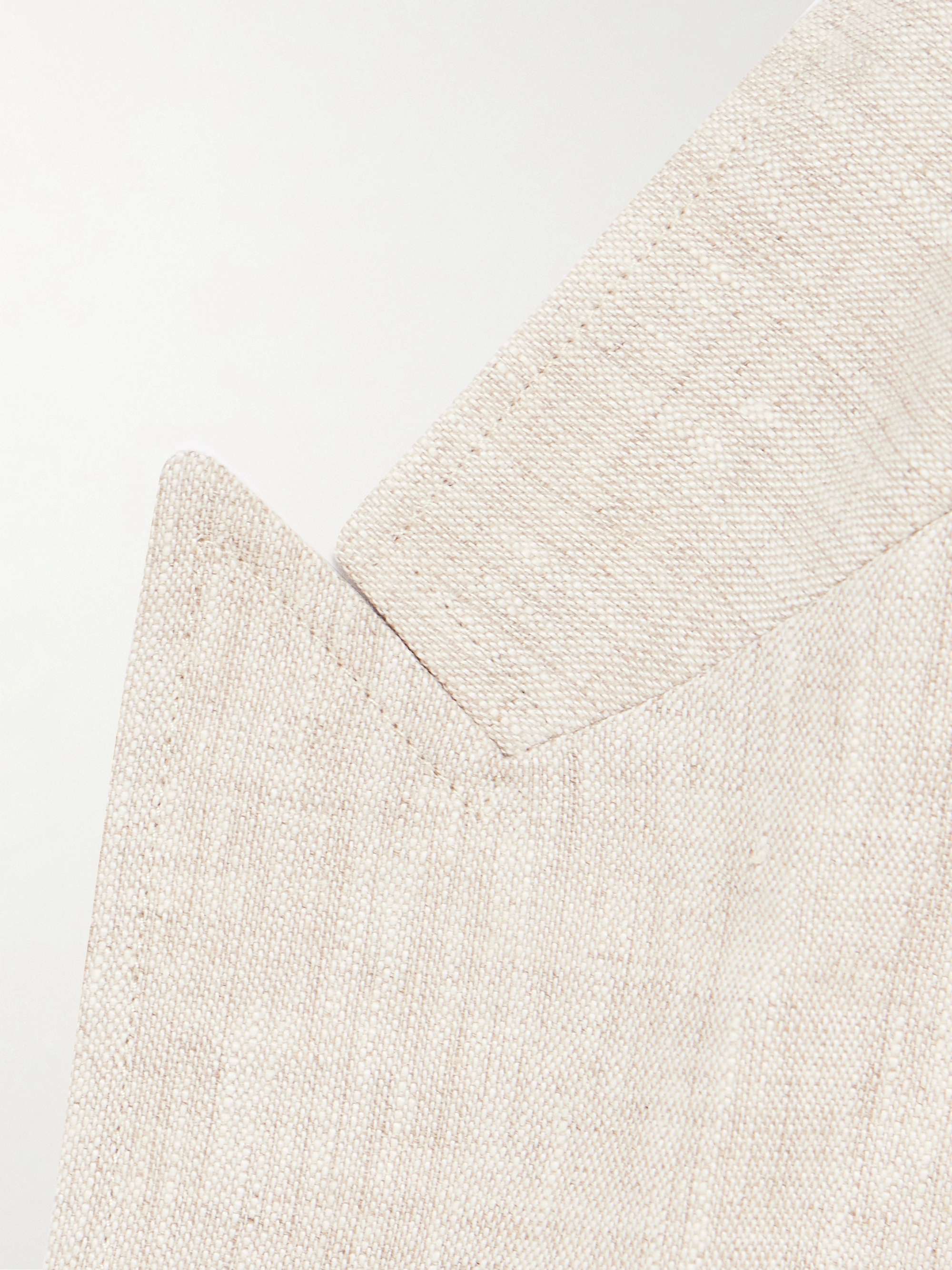 OLIVER SPENCER Double-Breasted Linen Suit Jacket