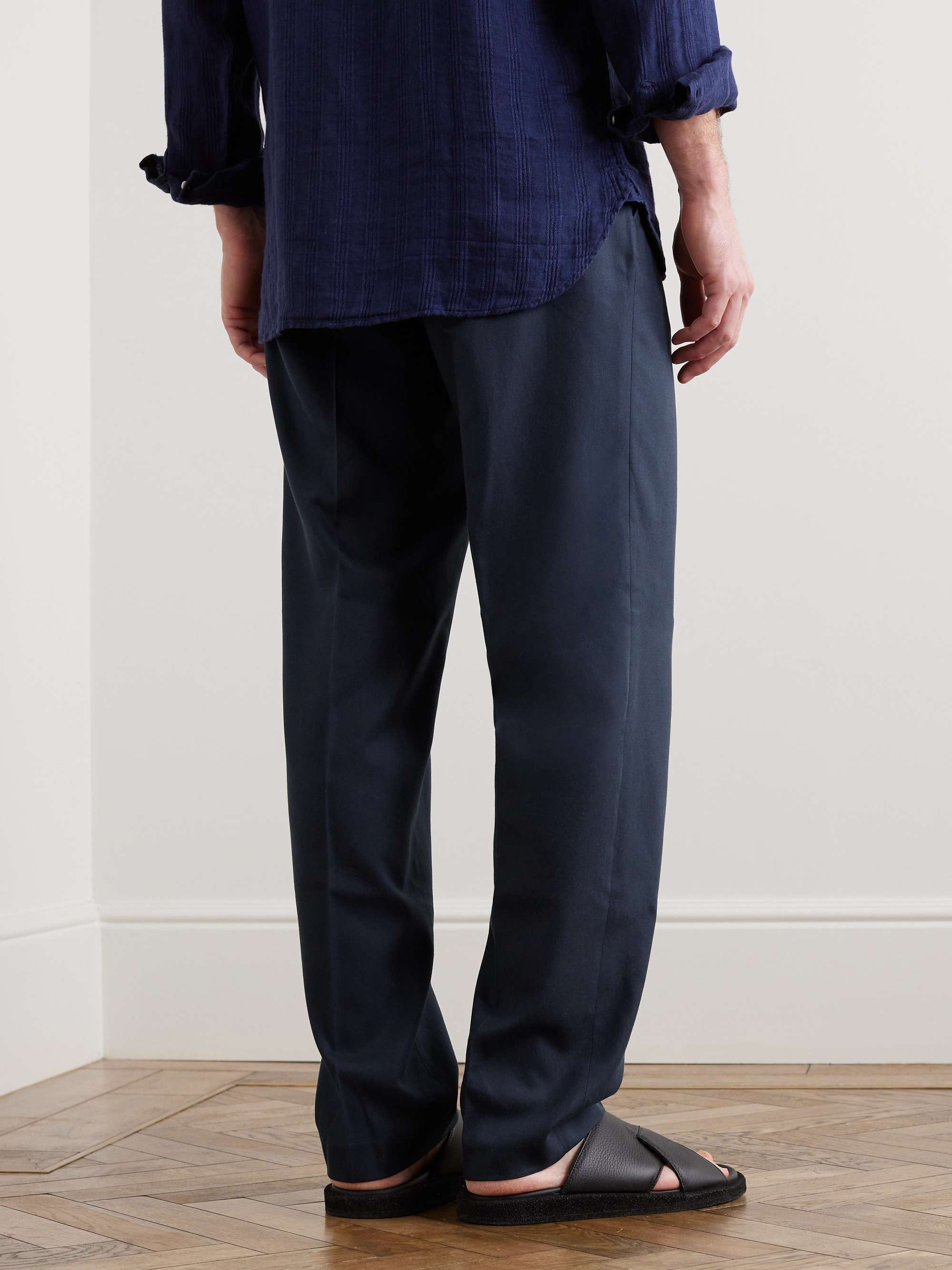OLIVER SPENCER Claremont Tapered Pleated TENCEL™ Lyocell-Blend Twill Suit Trousers