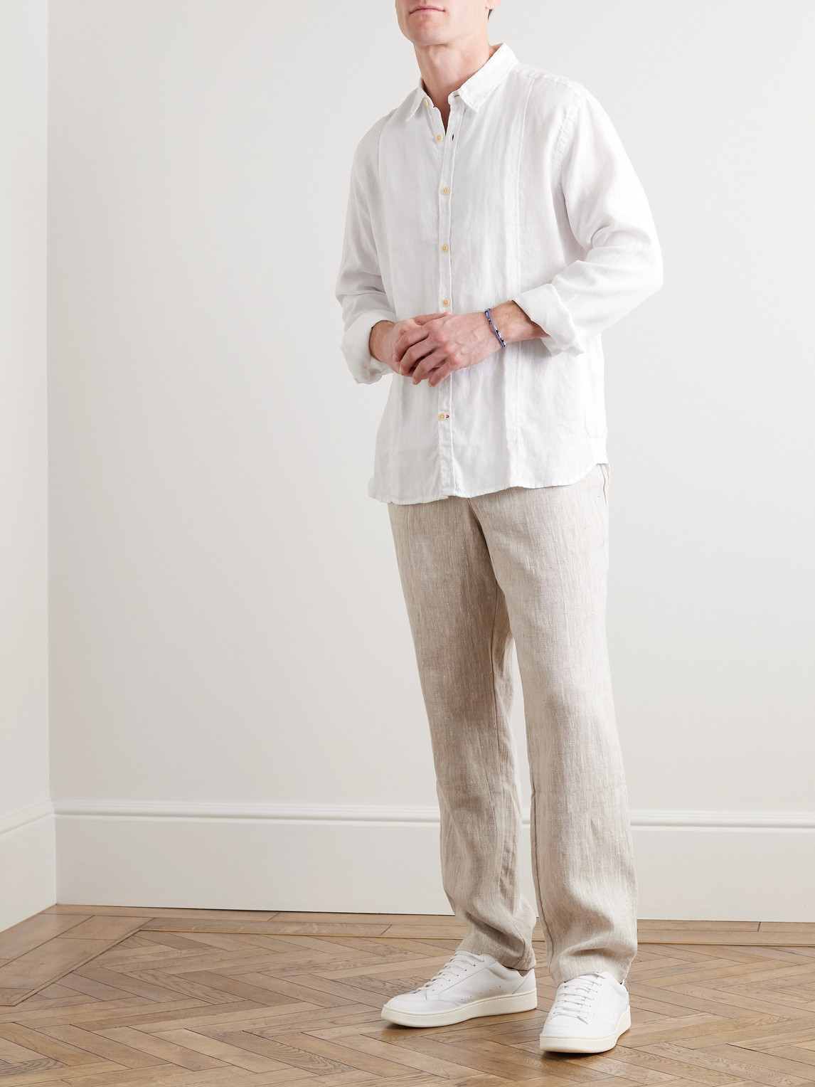 Shop Oliver Spencer Ashcroft Linen Shirt In White