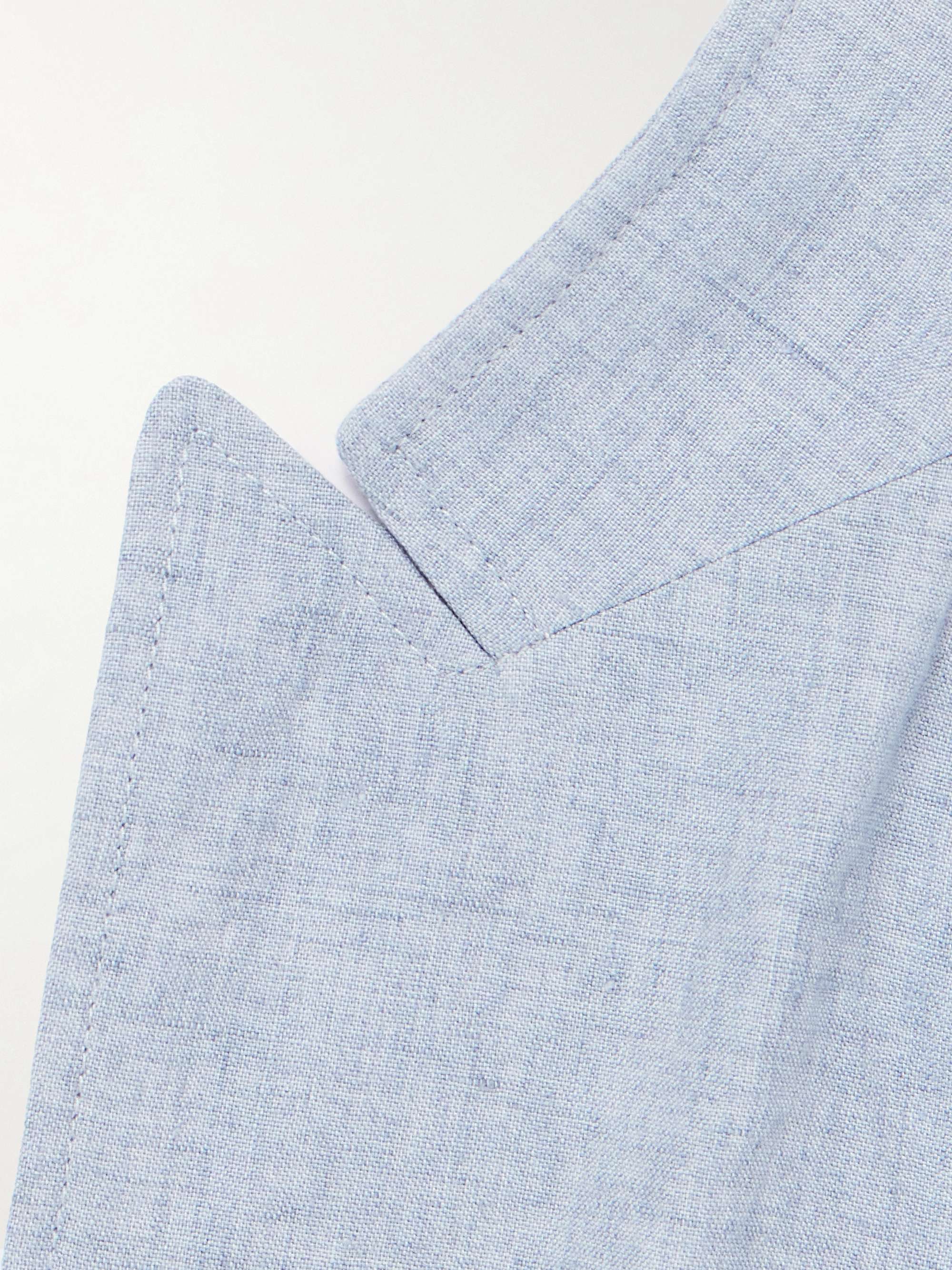 OLIVER SPENCER Double-Breasted Linen Suit Jacket